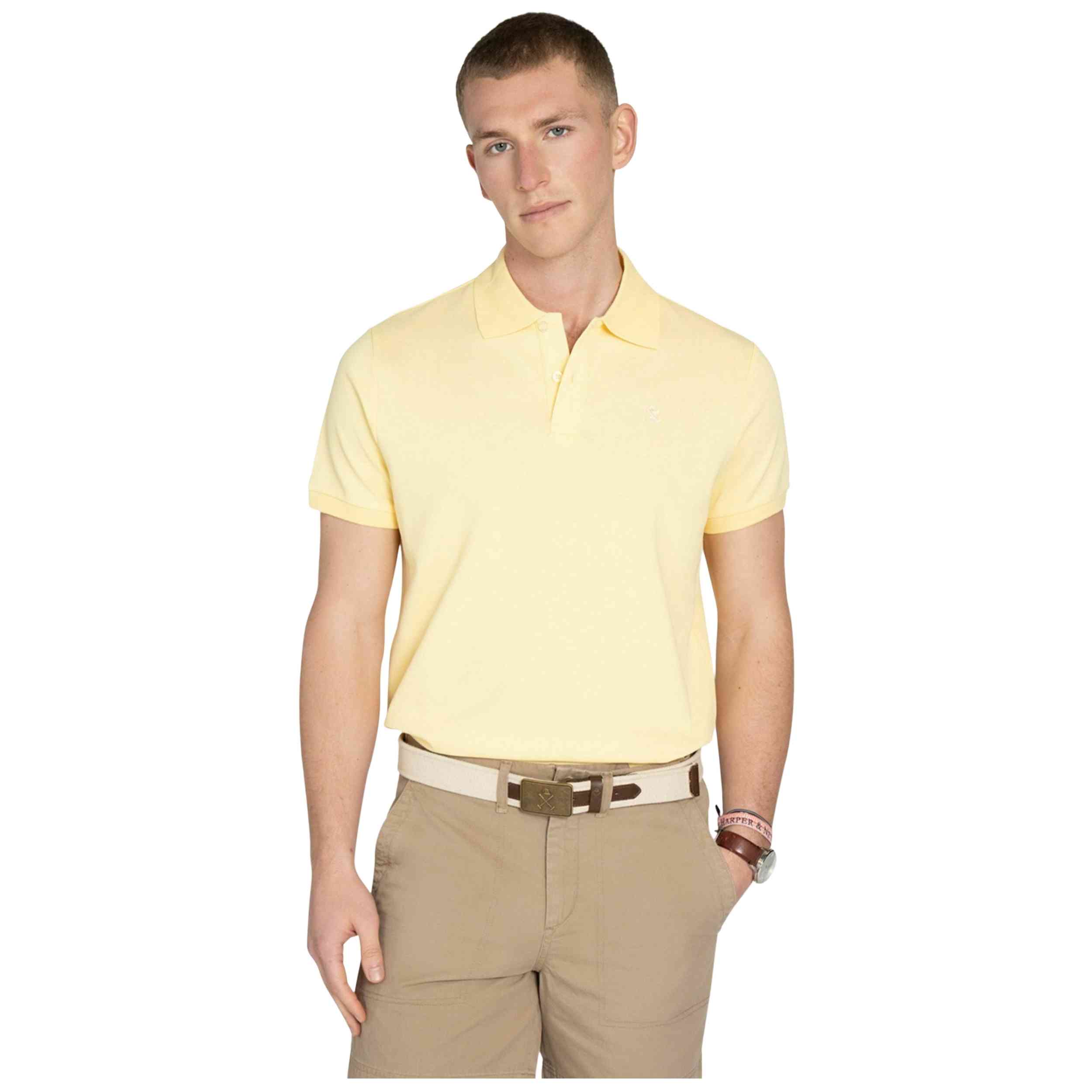 Polo De Manga Corta Harper & Neyer modelo Retro Soft para Hombre en color Amarillo