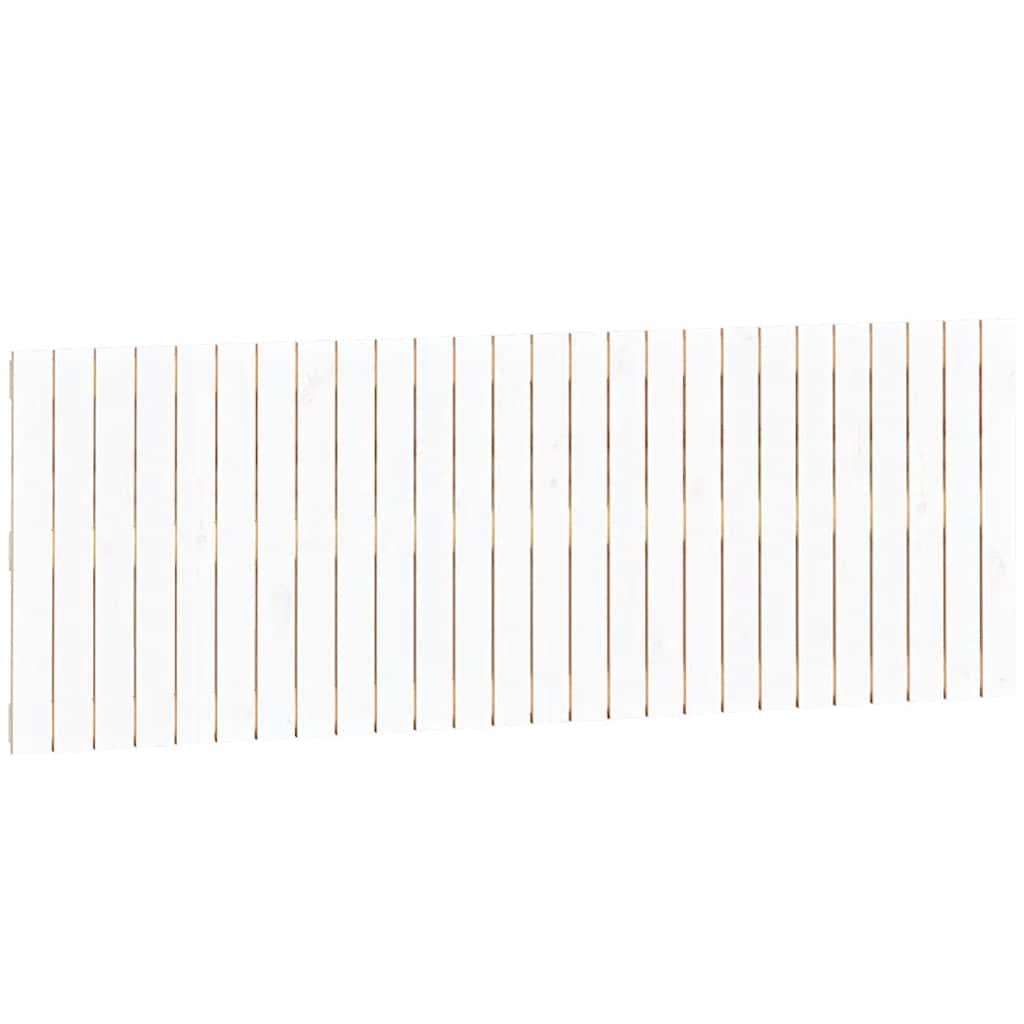 vidaXL Cabecero de cama de pared madera maciza pino blanco 166x3x60 cm
