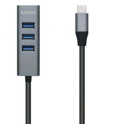Hub USB Tipo-C Aisens A109-0508/ 4xUSB