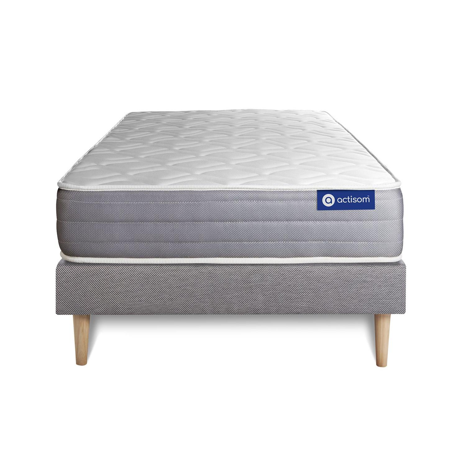 Pack colchón Actimemo dream 90x200cm + Somier, espuma viscoelástica, 5 zonas de confort
