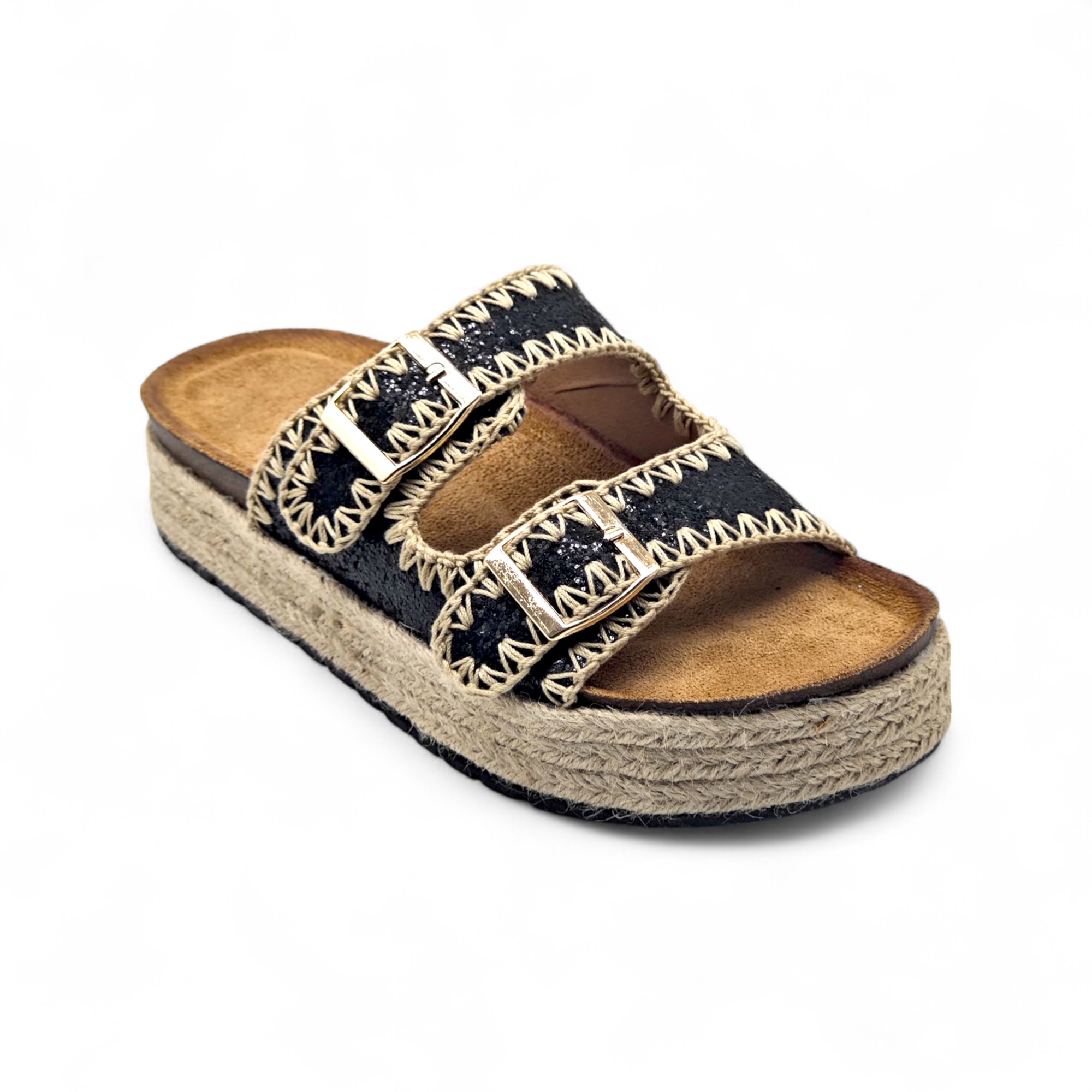 Calzados soraia, sandalias cuña con plataforma de yute, para mujer uso casual, ideal para un look de verano, Vacación Elegante De moda Bohemio Vacación De moda Guay Moda Oriental Elegante Trenzado Plain Bohemian Vacation Bohemio
