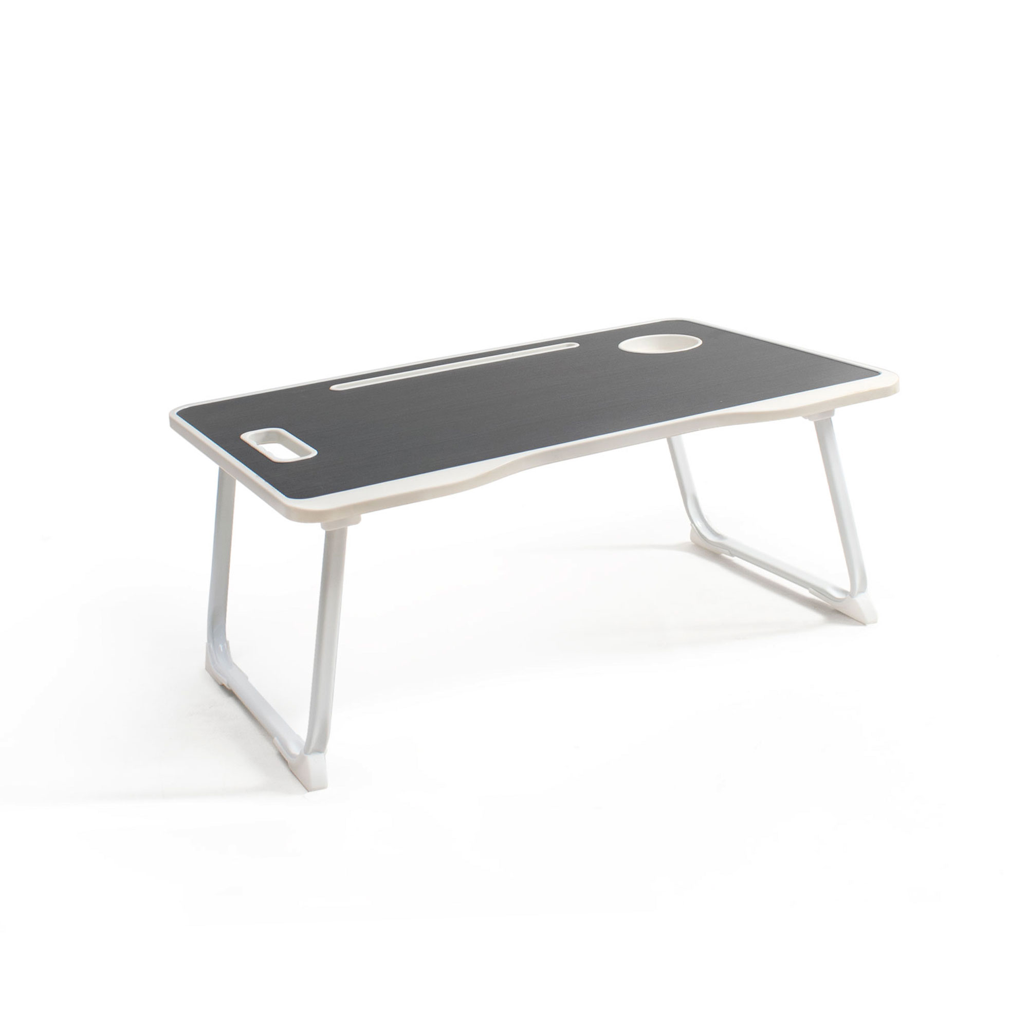 The Secret Home - Bandeja de Cama Plegable con Posavasos y Asa - 60x40x27 cm - Varios Colores