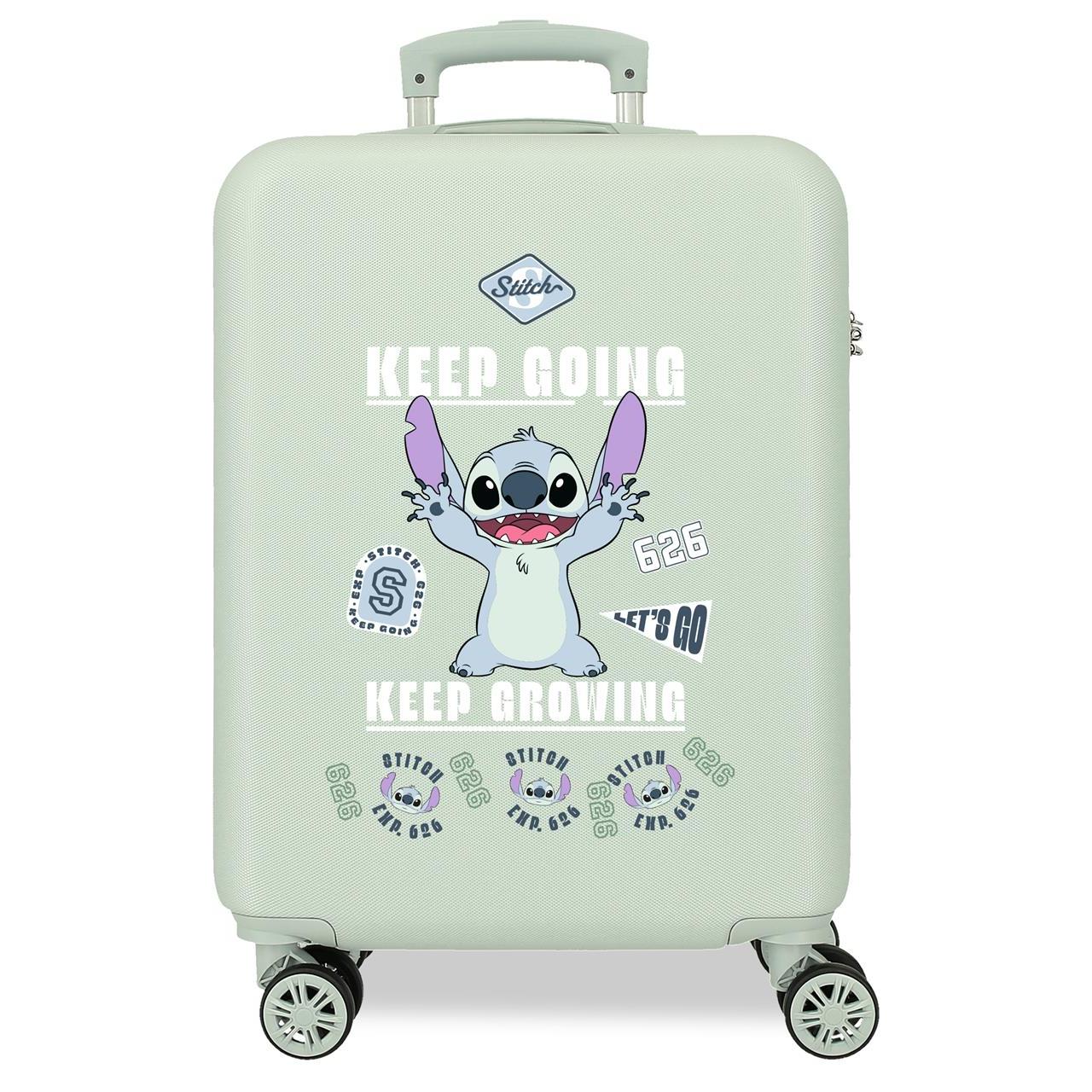 Maleta de cabina Disney Stitch keep going menta 55x38x20cm