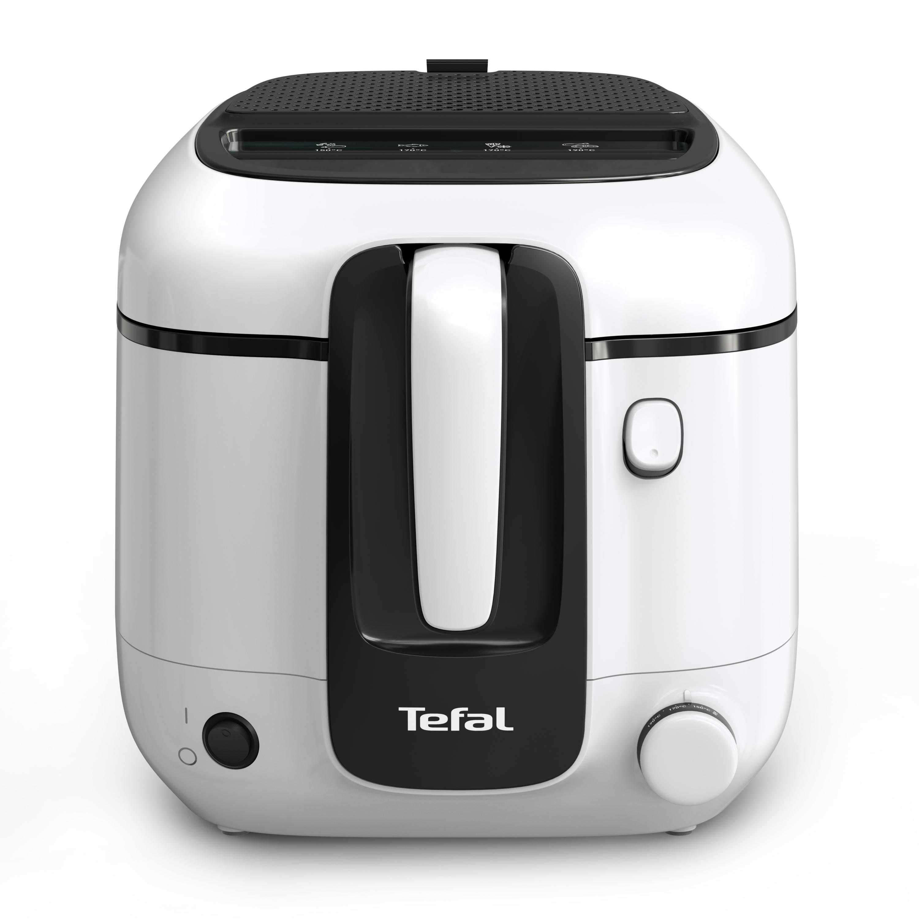 Tefal Super Uno FR3101 Sencillo Independiente 1800 W Freidora Negro, Blanco
