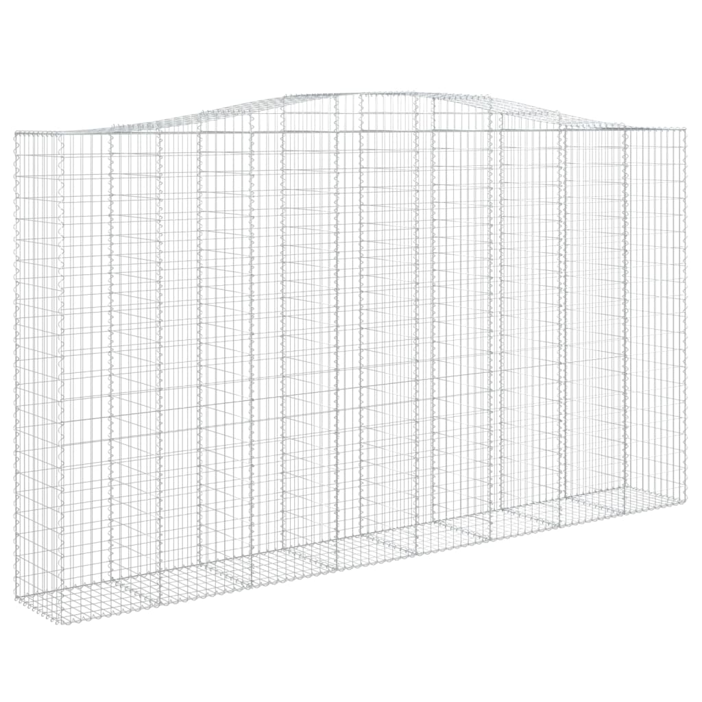 vidaXL Cesta gaviones forma arco hierro galvanizado 400x50x220/240 cm