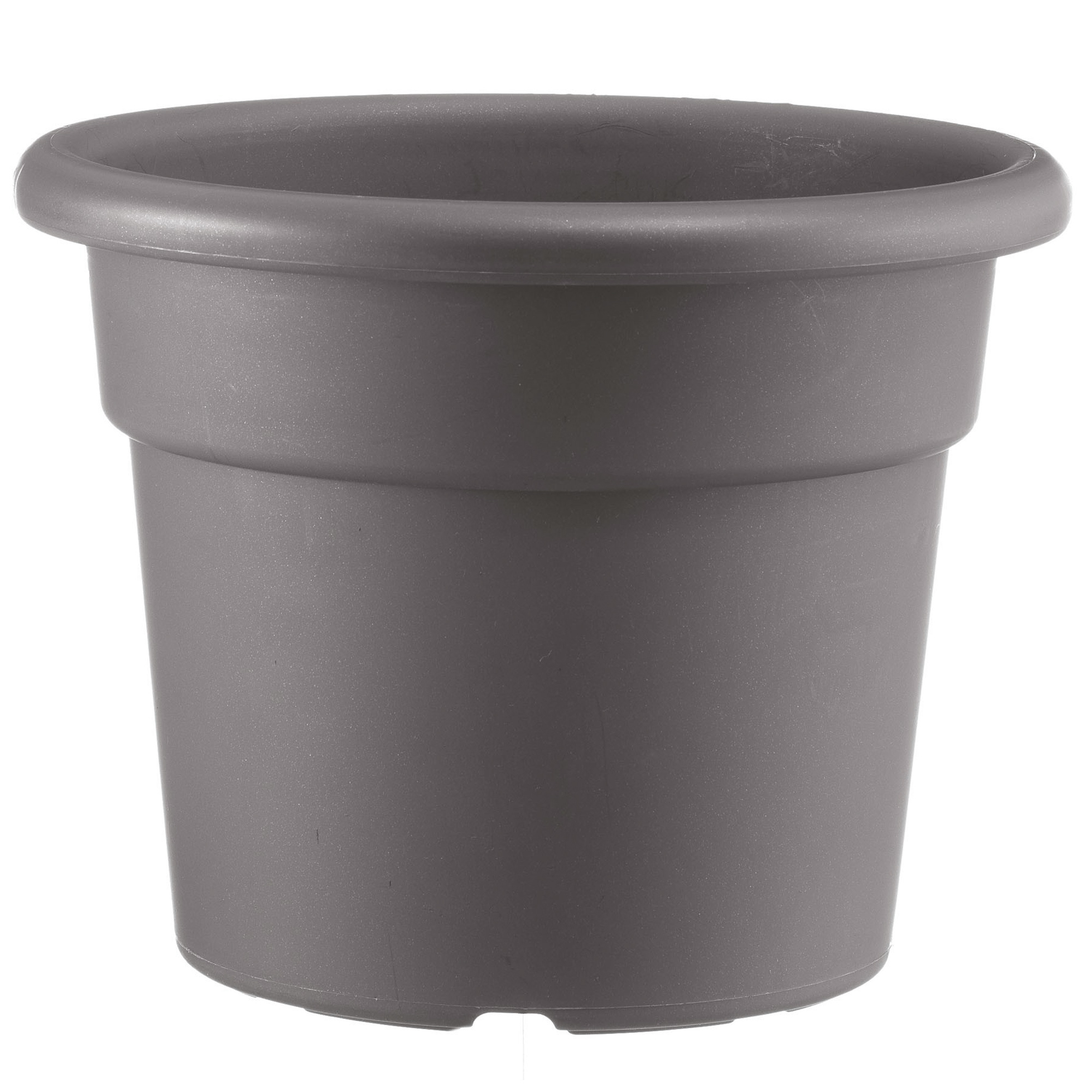 Maceta Cilíndrica de Polipropileno Gris Ø 35 Cm para Jardín