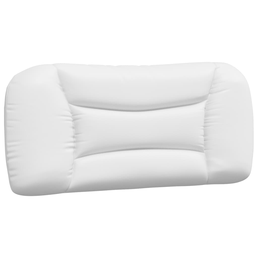 vidaXL Cabecero de cama acolchado Hvar cuero sintético blanco 80 cm