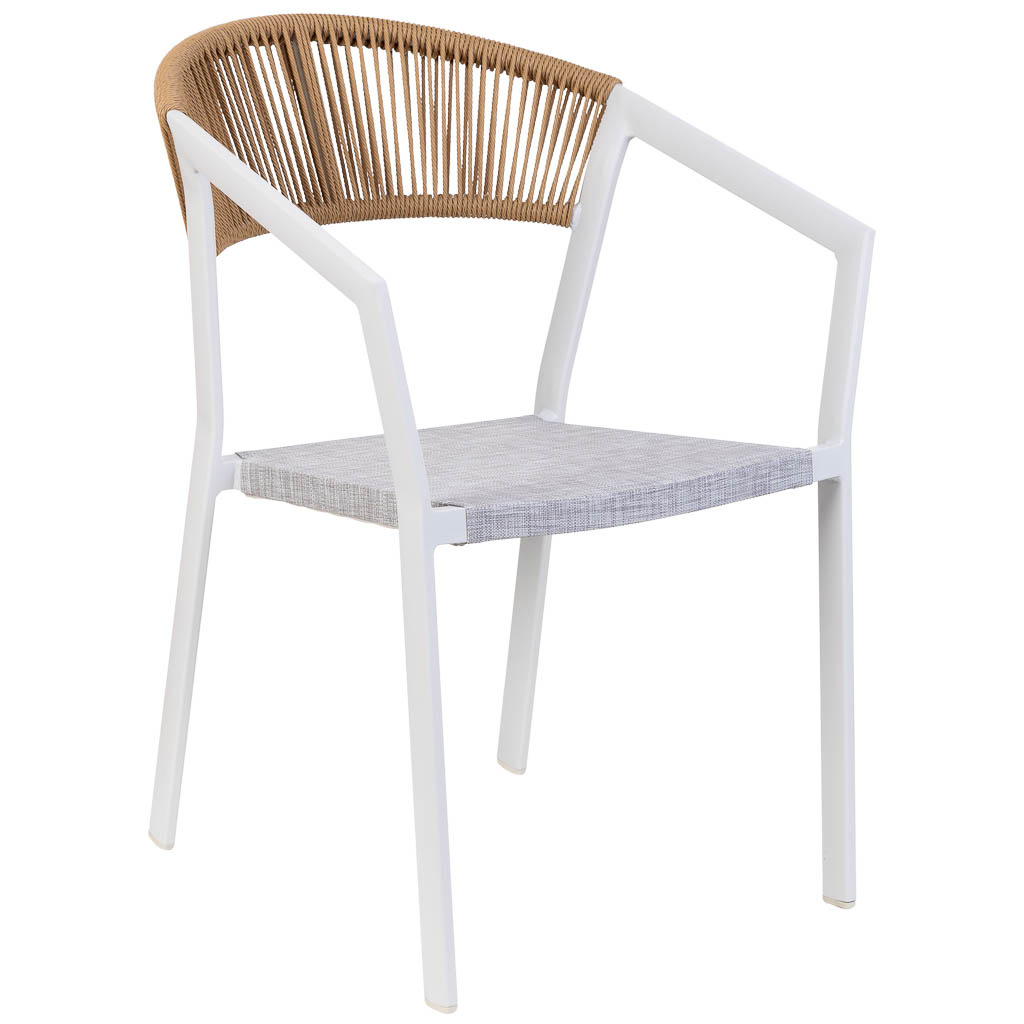 Wonderlust Deco - Silla de aluminio blanca 57x62x78 Blanco 57x62x78h cm