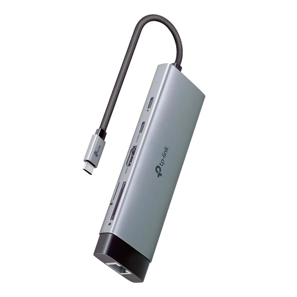 HUB Switch puertos 1x HDMI 4K@60Hz; 1x Ethernet RJ45 Gigabit (1 Gbps); 1x USB-C datos 5 Gbps; 3x USB-A 3.0 (5 Gbps); Lector SD y MicroSD UHS-I (hasta 1... Tp-Link UH9120C