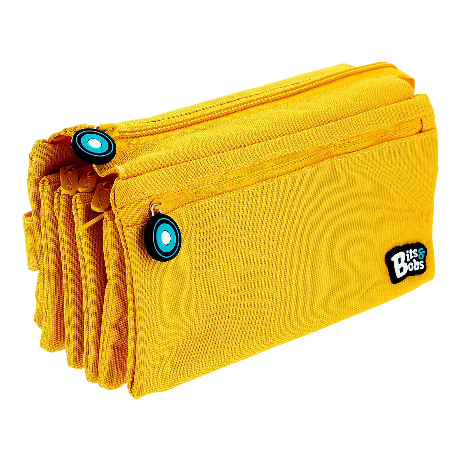 Grafoplás - Estuche Portatodo Cuádruple de Alta Capacidad para Material Escolar. Amarillo
