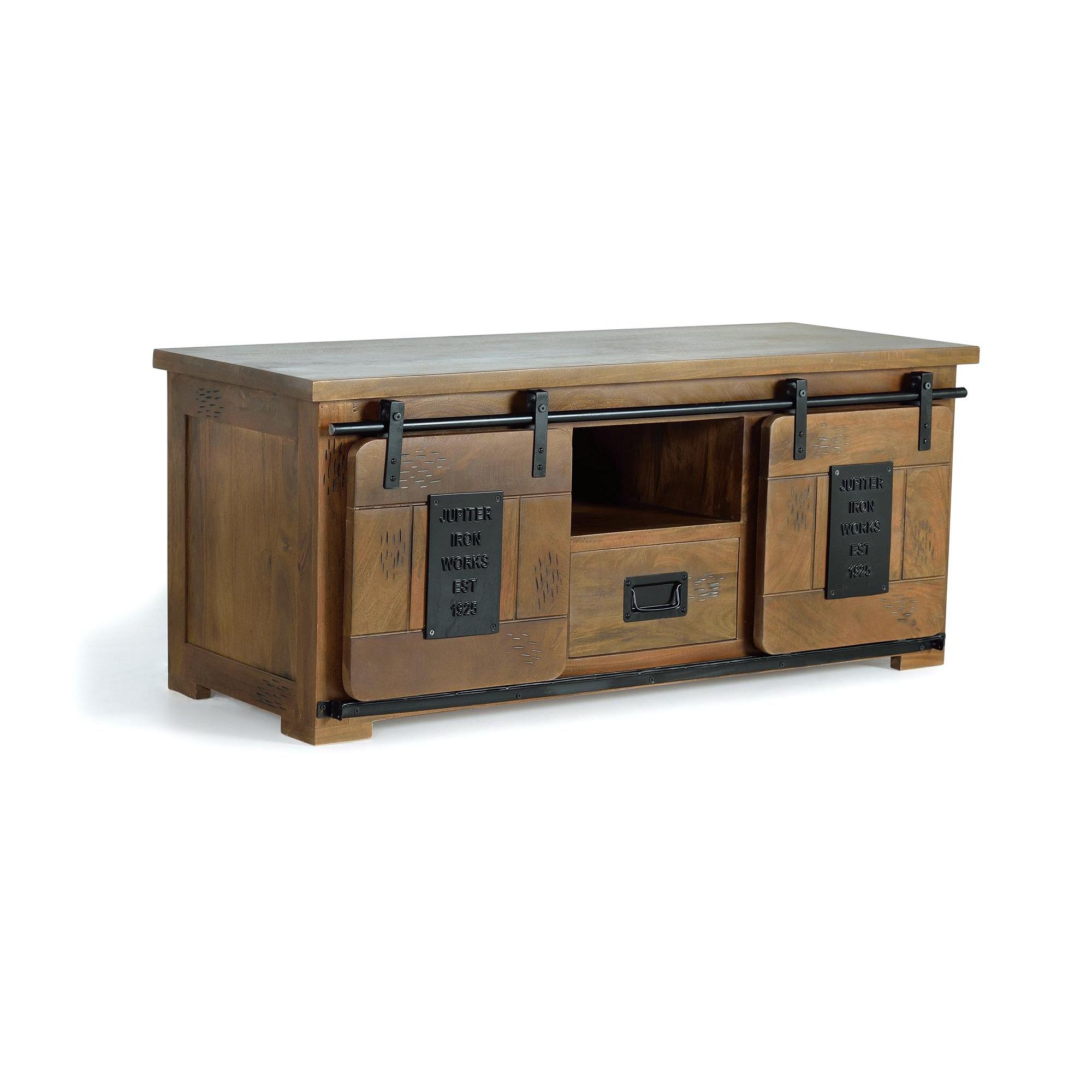 Mueble TV de madera de mango y metal