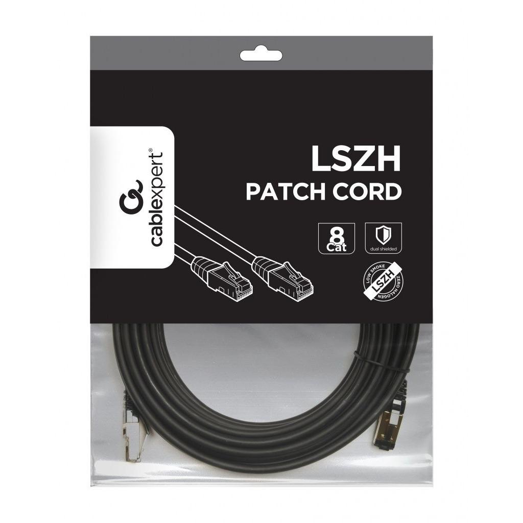 Gembird - Cable de red S-FTP CAT 8 LSZH negro de 7,5 m para conexión de alta velocidad, gaming y transferencias grandes