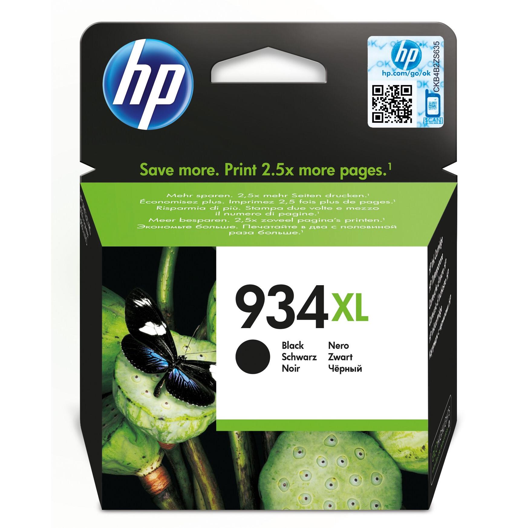 Cartucho de tinta original HP 934XL de alta capacidad negro