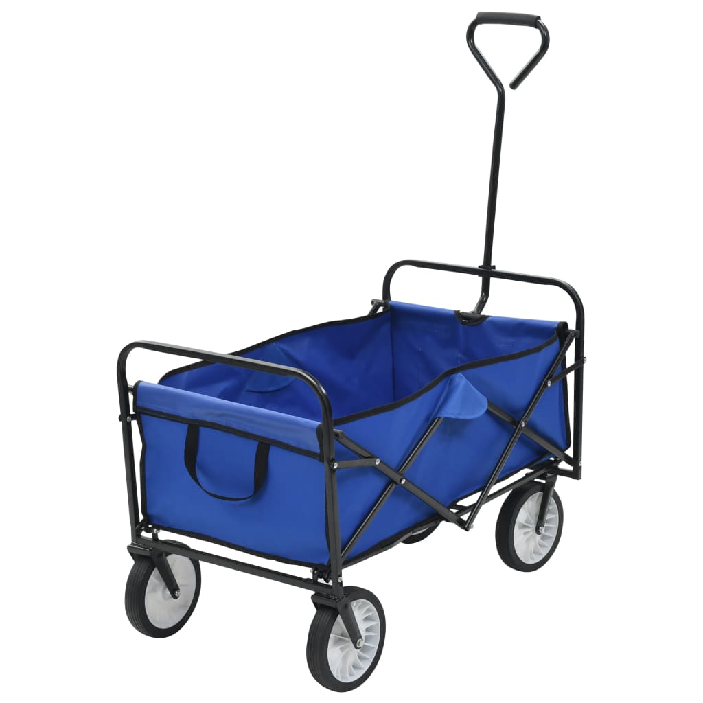 vidaXL Carrito de Mano Plegable Acero Carretilla Carreta Carga Jardinera Color Azul,  Rojo,  Gris y mas