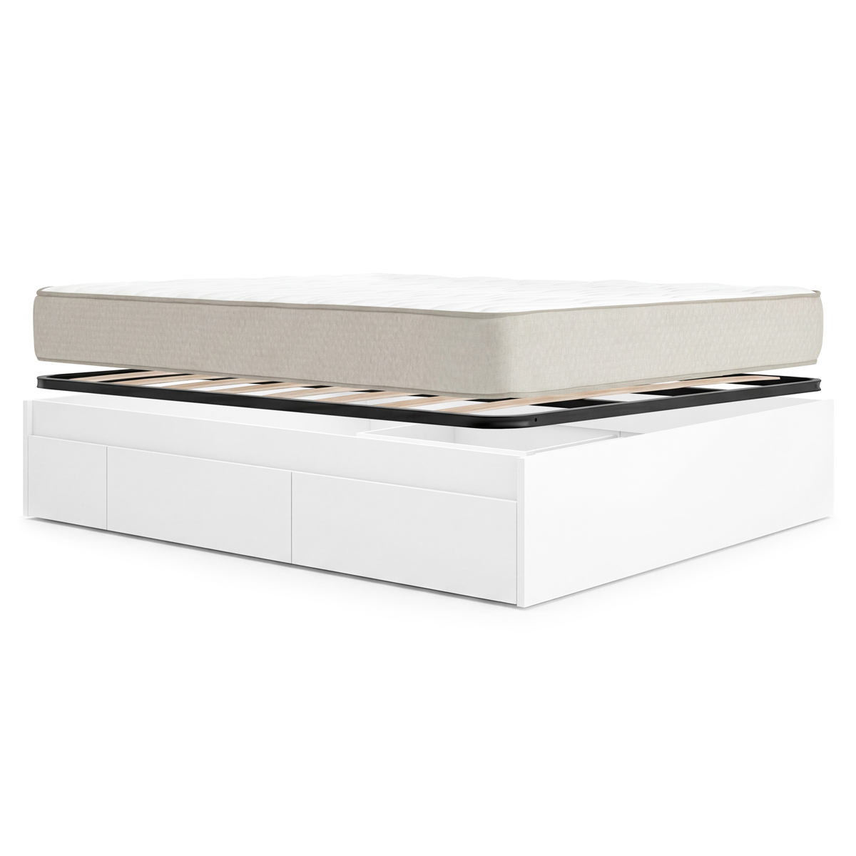 Pack ahorro matrimonio Cama compacta Alice, Colchón viscoelástico Nova Plus y Somier 150 x 190 cm
