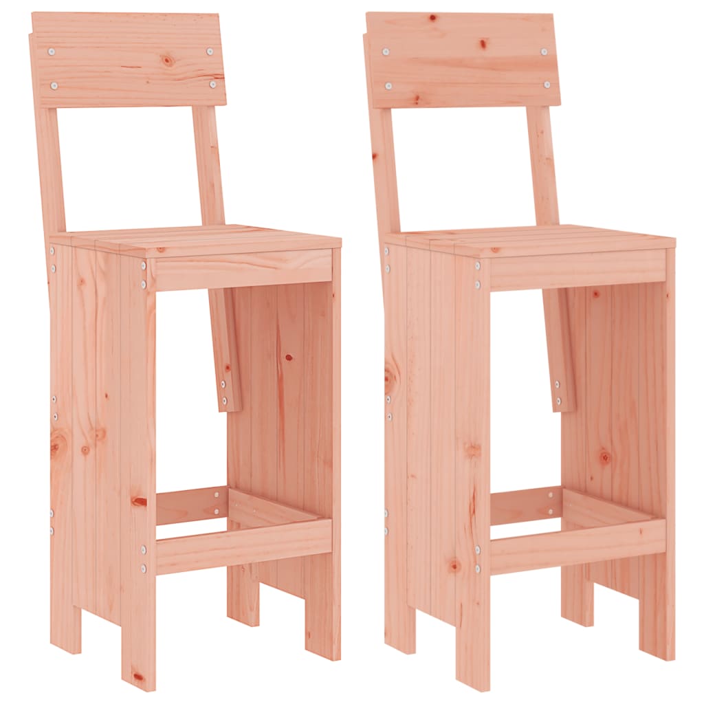 vidaXL Taburetes de Exterior, jardín, cocina 2 uds madera 40x48,5x115,5 cm