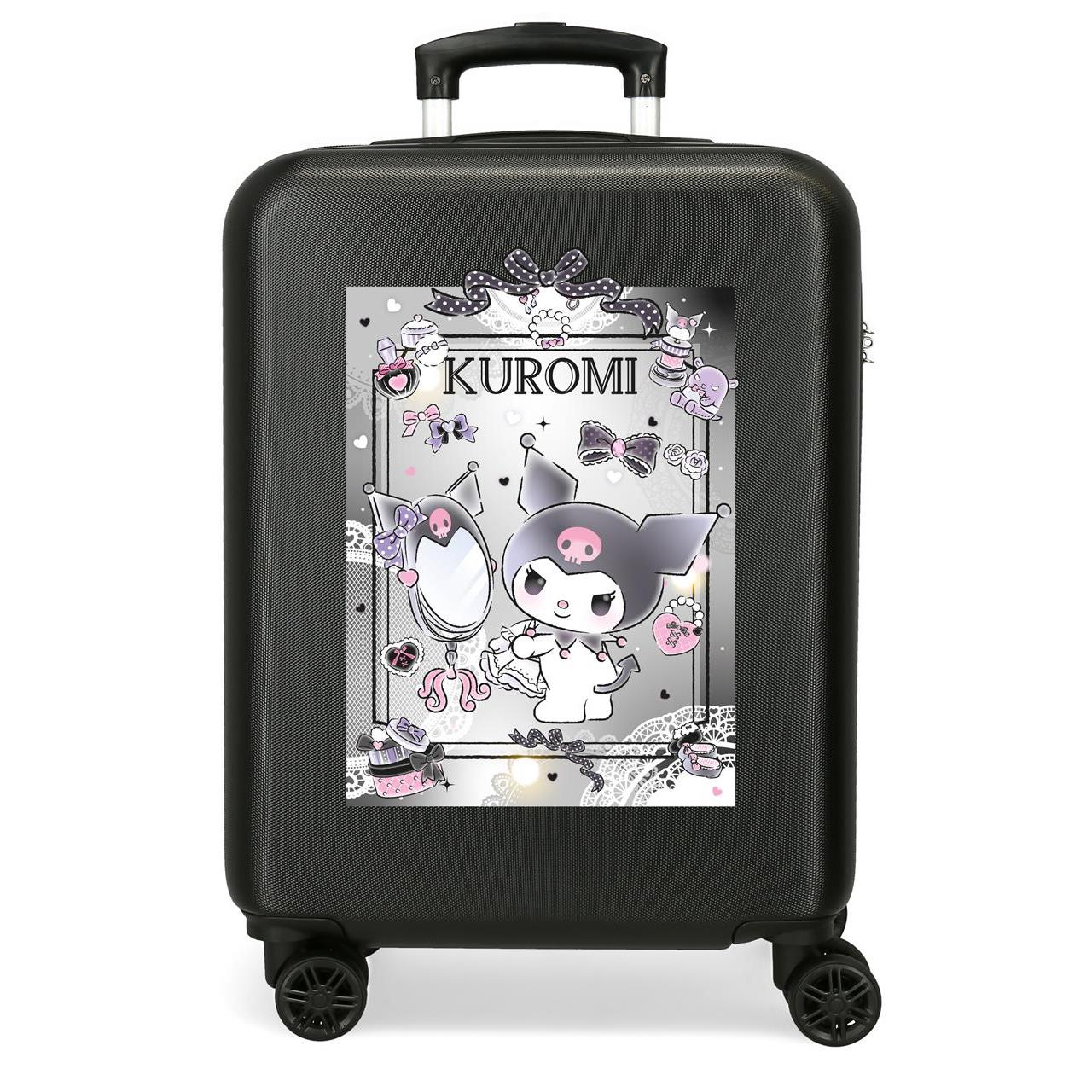 Maleta de cabina Sanrio Kuromi ABS con capacidad de 41,8L Negro