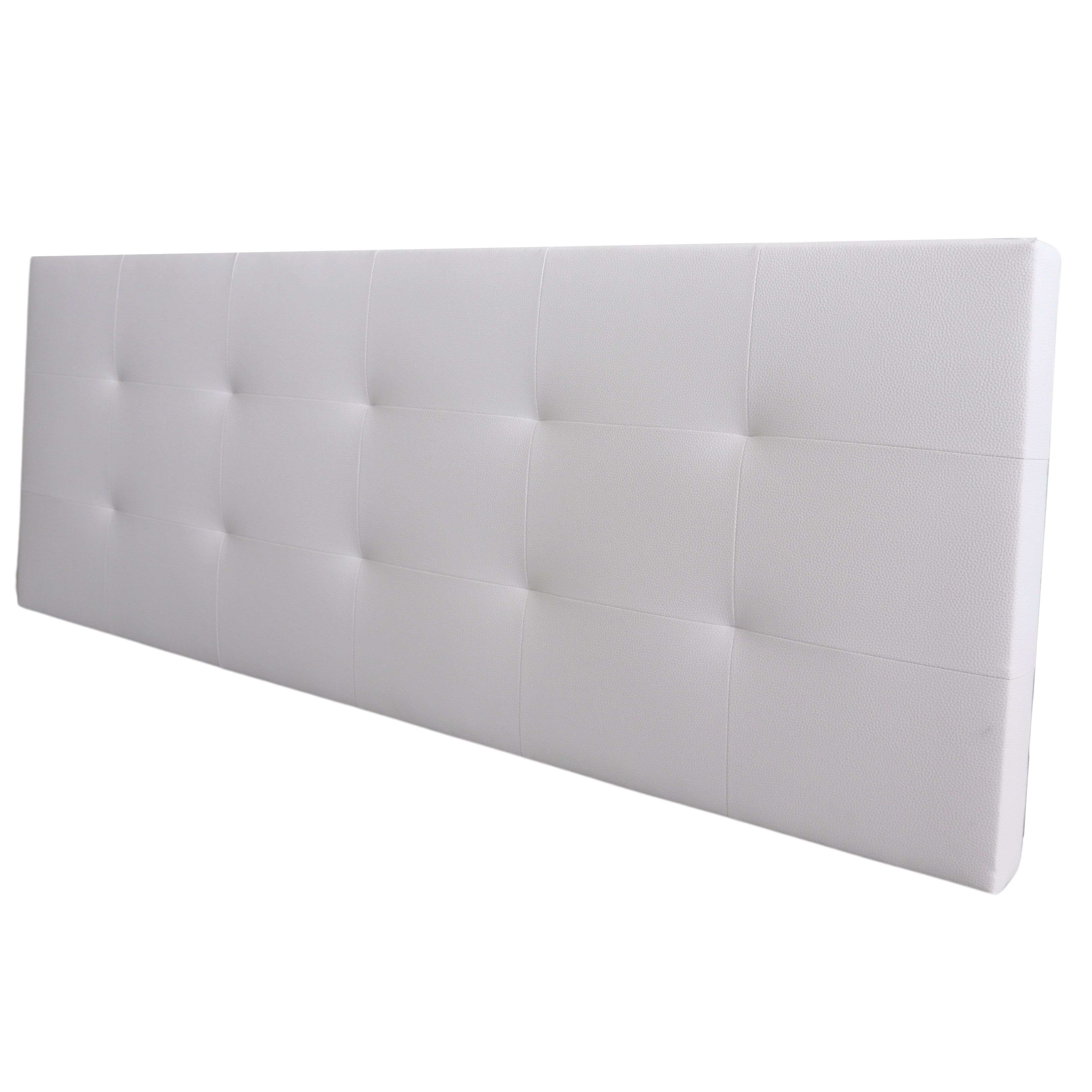 Miroytengo Cabecero Margot Cama Matrimonio de Polipiel Blanco 166x62