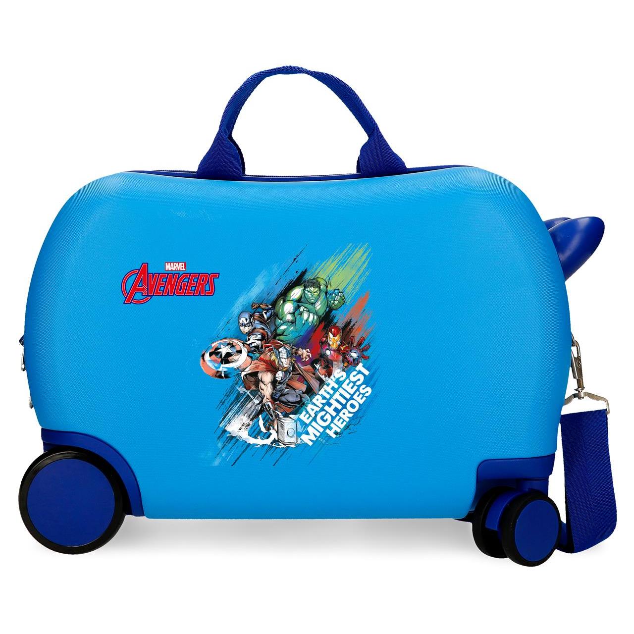 Marvel Maleta Correpasillos ABS Rígida Avengers Heroes Azul
