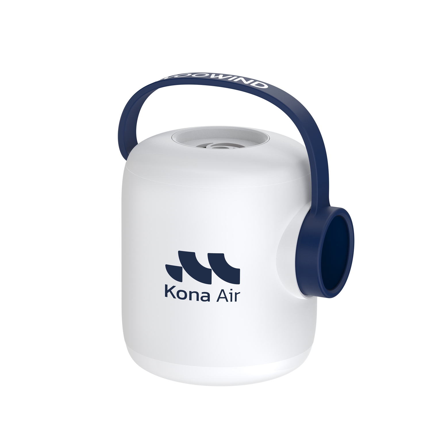 Woowind Kona Air mini inflador portátil para colchones y colchonetas, blanco y azul