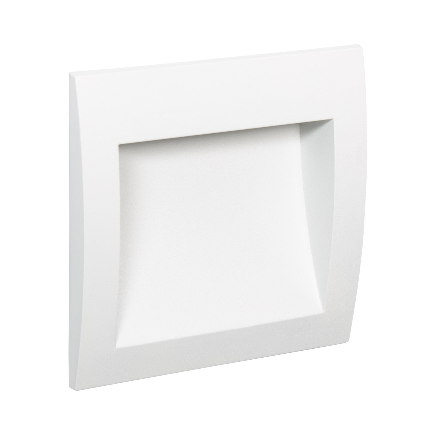 Ledkia Baliza Exterior LED 4W Empotrable Pared Cuadrado Blanco Natt 2700K Blanco Cálido