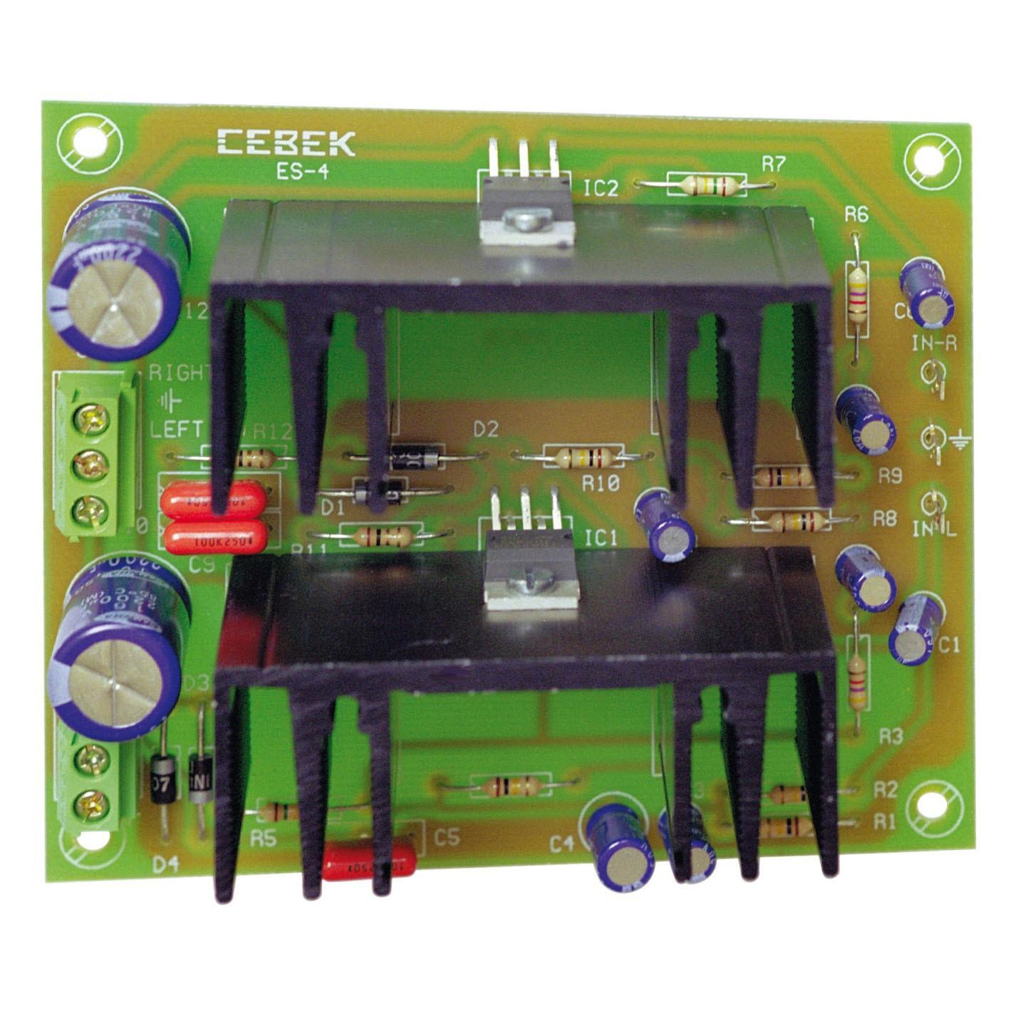 Cebek CEBEK Etapa Potencia Mono 15W con Protección Cortocircuitos y Potencia Musical 21W