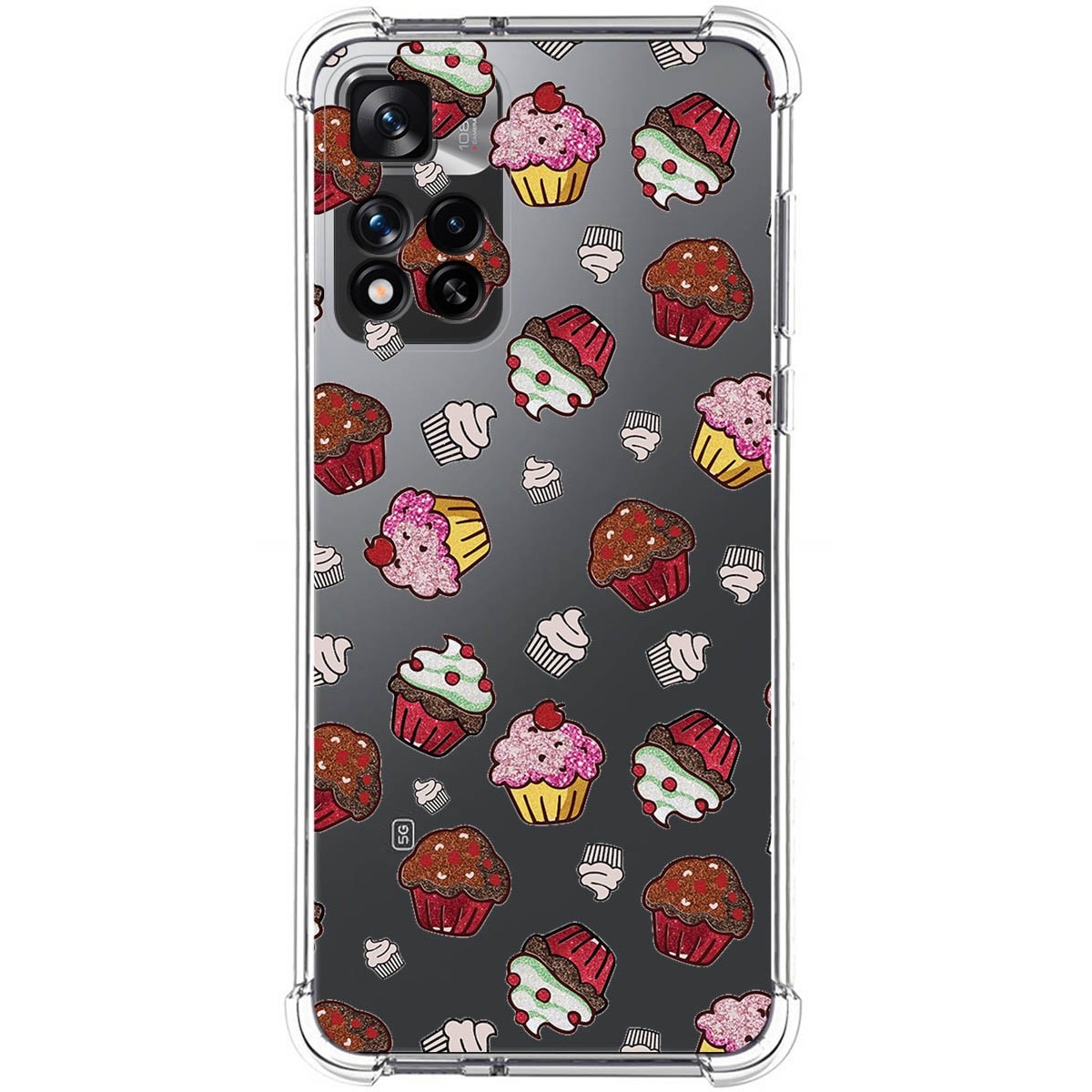 Funda Silicona Antigolpes para Xiaomi Redmi Note 11 Pro+ Plus 5G diseño Muffins Dibujos