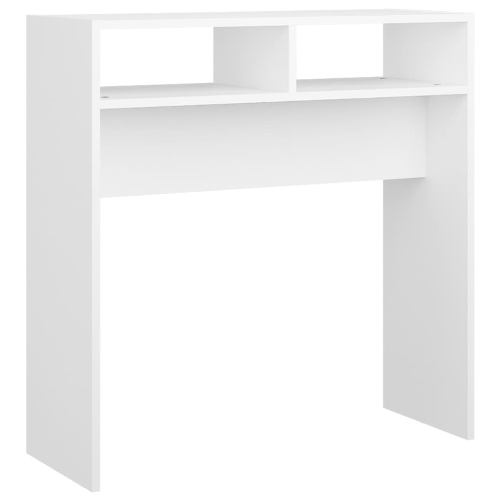 vidaXL Mesa consola madera de ingeniería blanco 78x30x80 cm