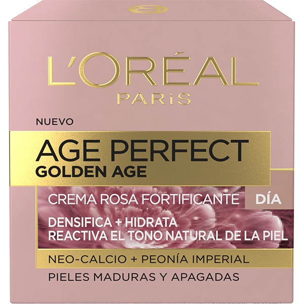 L'OREAL Crema Rosa de Día Golden Age para Pieles Maduras - Hidratación y Firmeza - 50 ml