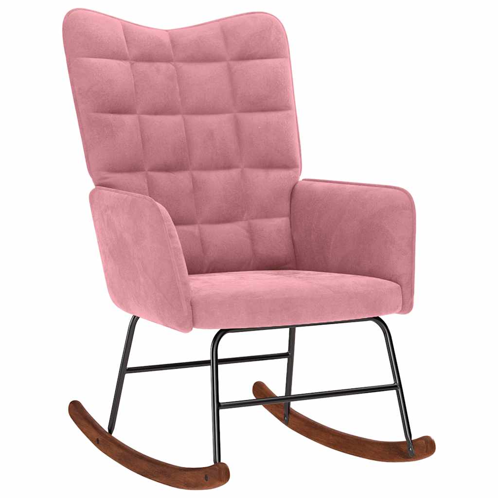 vidaXL Silla mecedora de terciopelo Multicolor