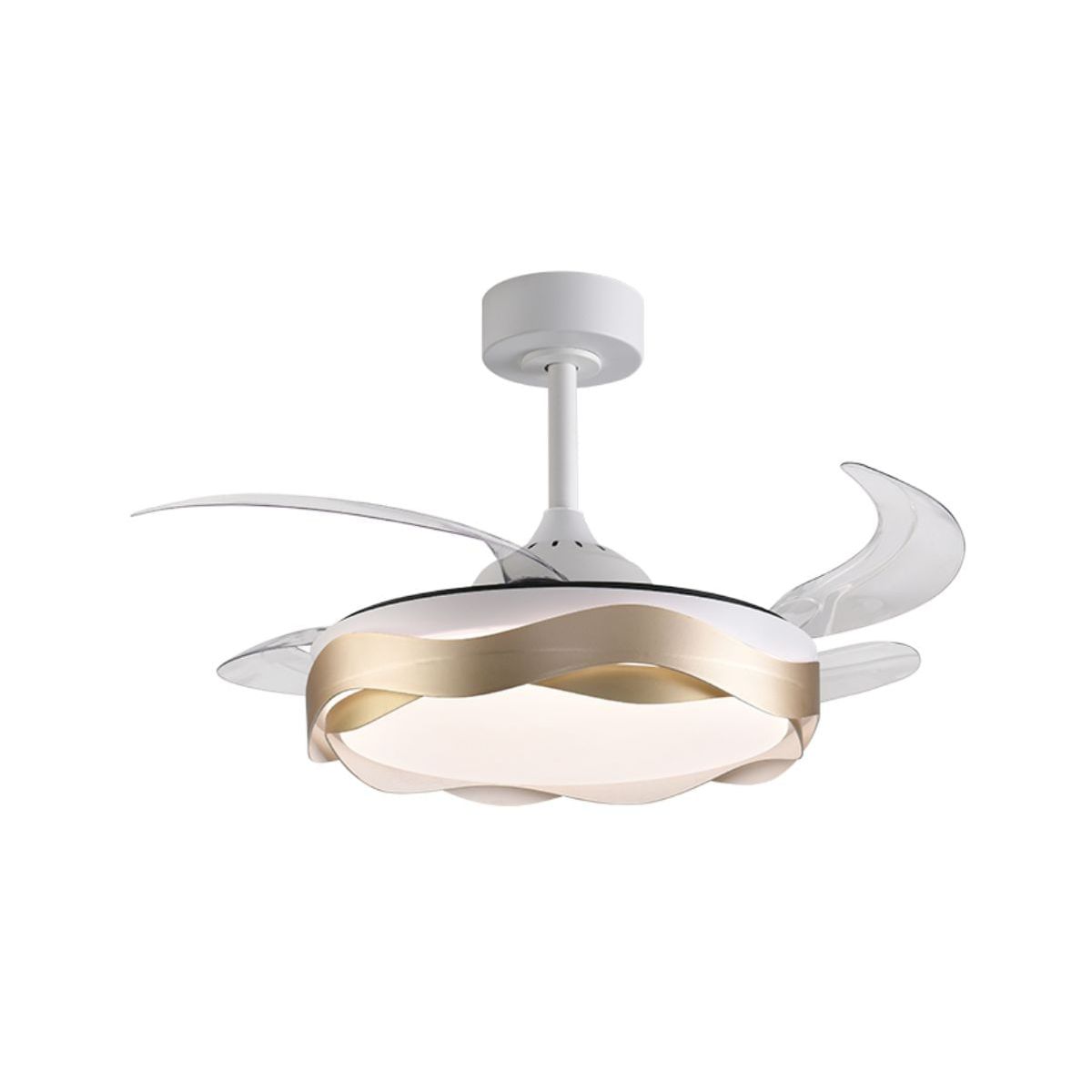 Ventilador de techo Ondas Bel Air 72W 4 aspas retráctiles con luz LED Ø108 cm