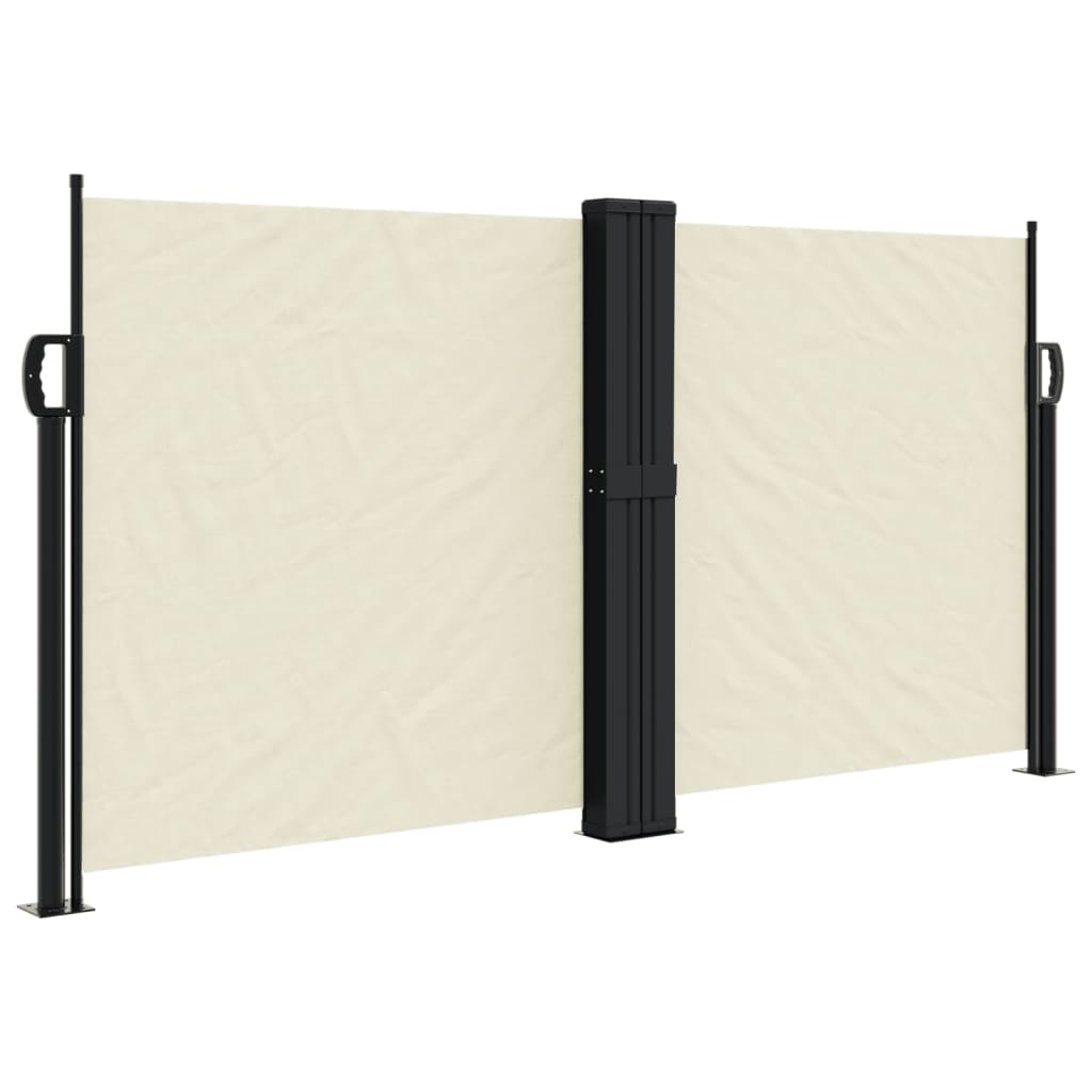 vidaXL Toldo lateral retráctil 120x600 cm Color Negro, Crema, Azul