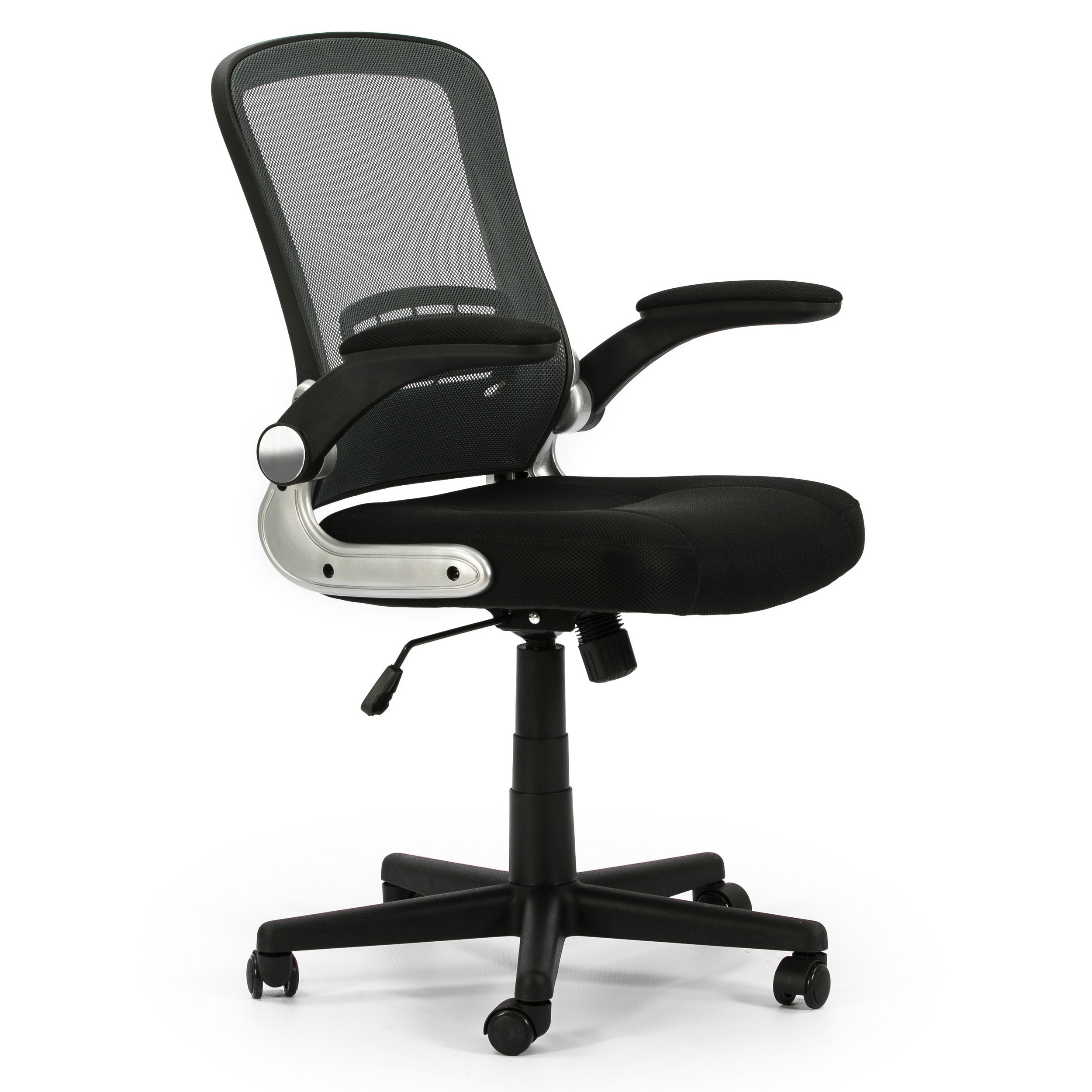 VS Venta-Stock Sillón de Oficina Elevable y Reclinable con Respaldo de Rejilla en Color Negro