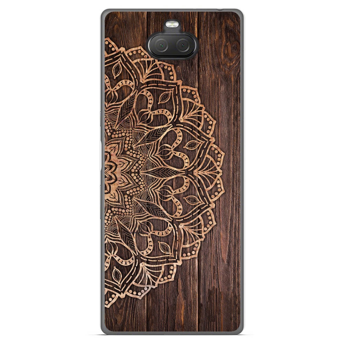Tumundosmartphone Funda Gel Tpu para Sony Xperia 10 Plus diseño Madera 06 Dibujos