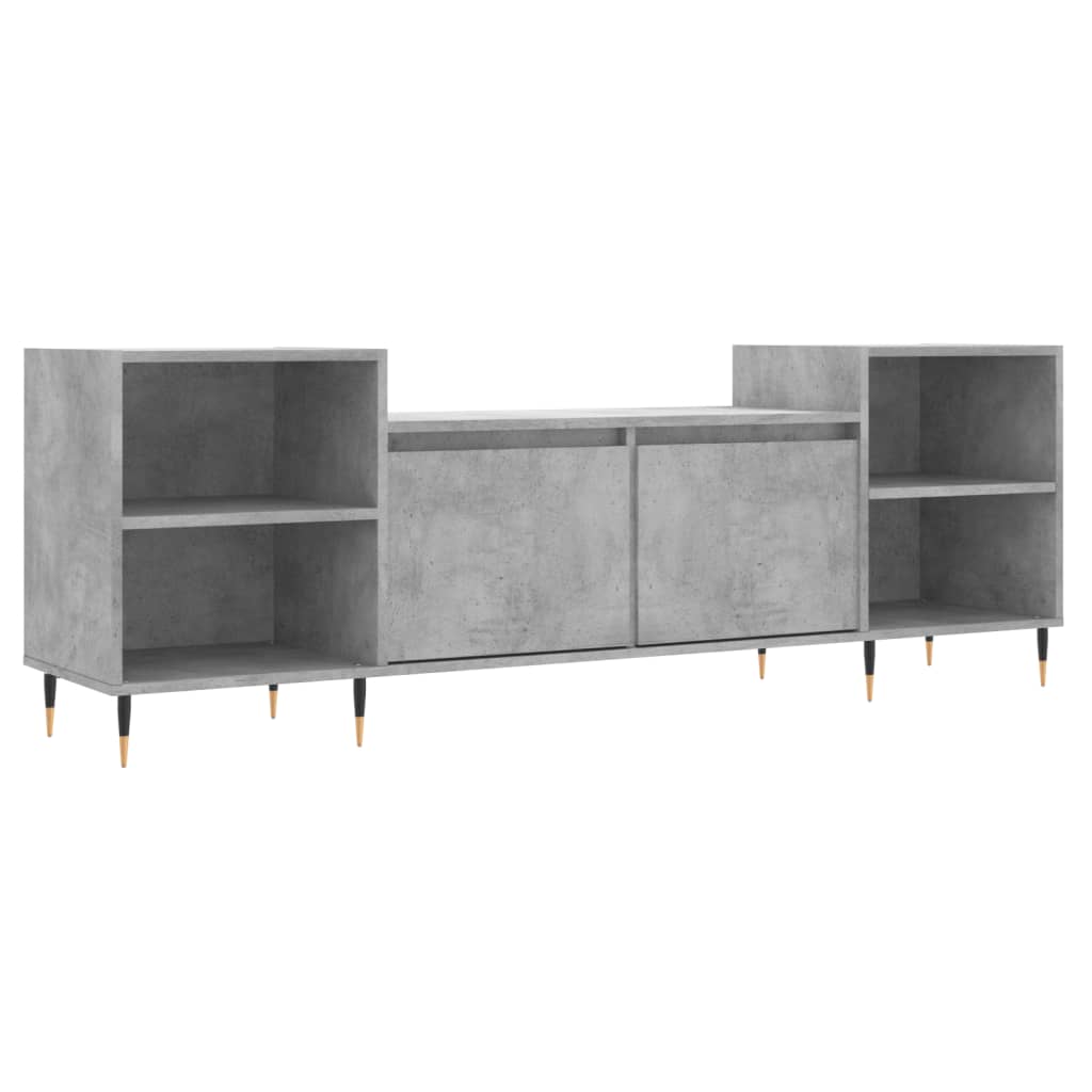 vidaXL Mueble para TV madera contrachapada gris hormigón 160x35x55 cm