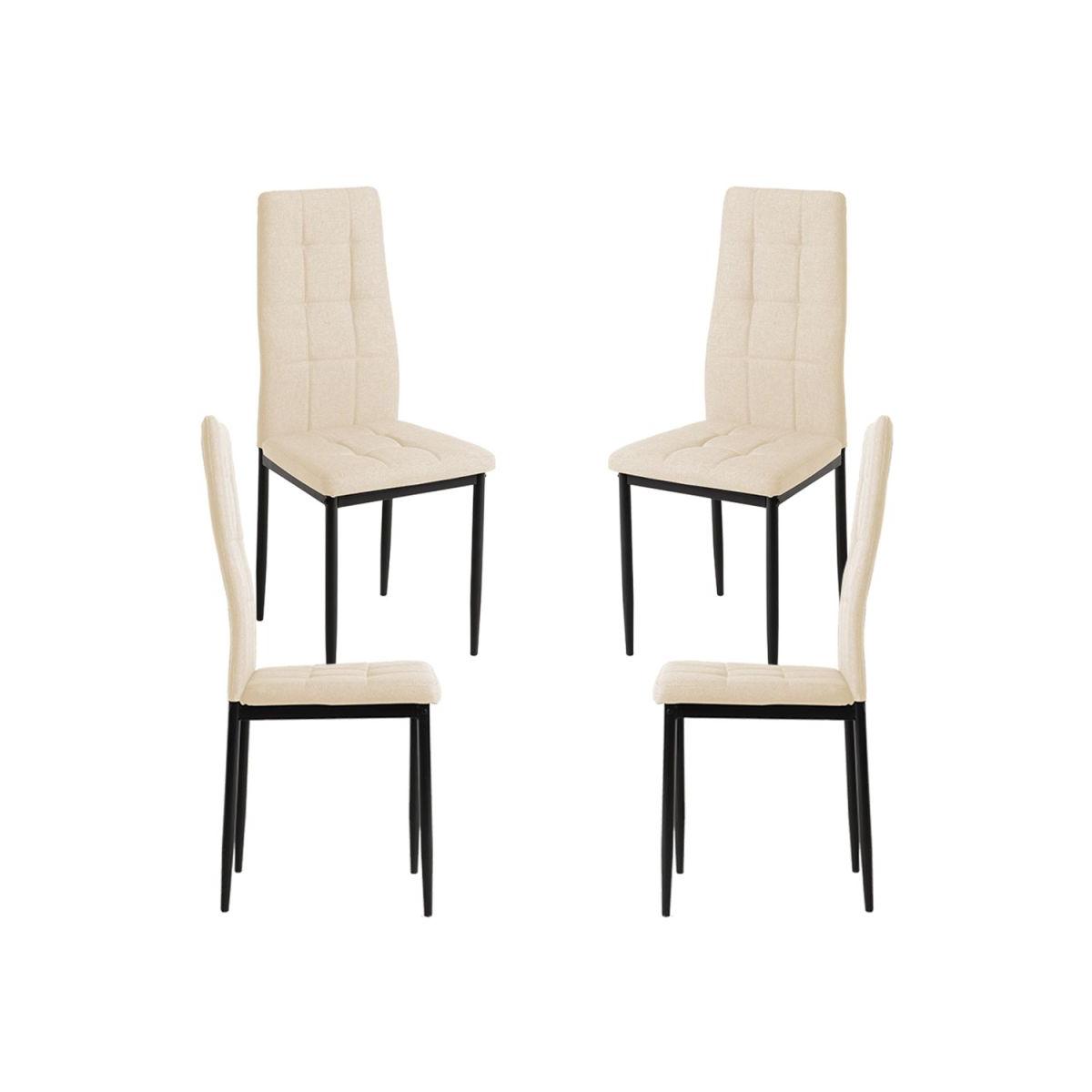 Regalos Miguel - Packs Sillas Comedor - Pack 4 Sillas Lan Tela - Beige