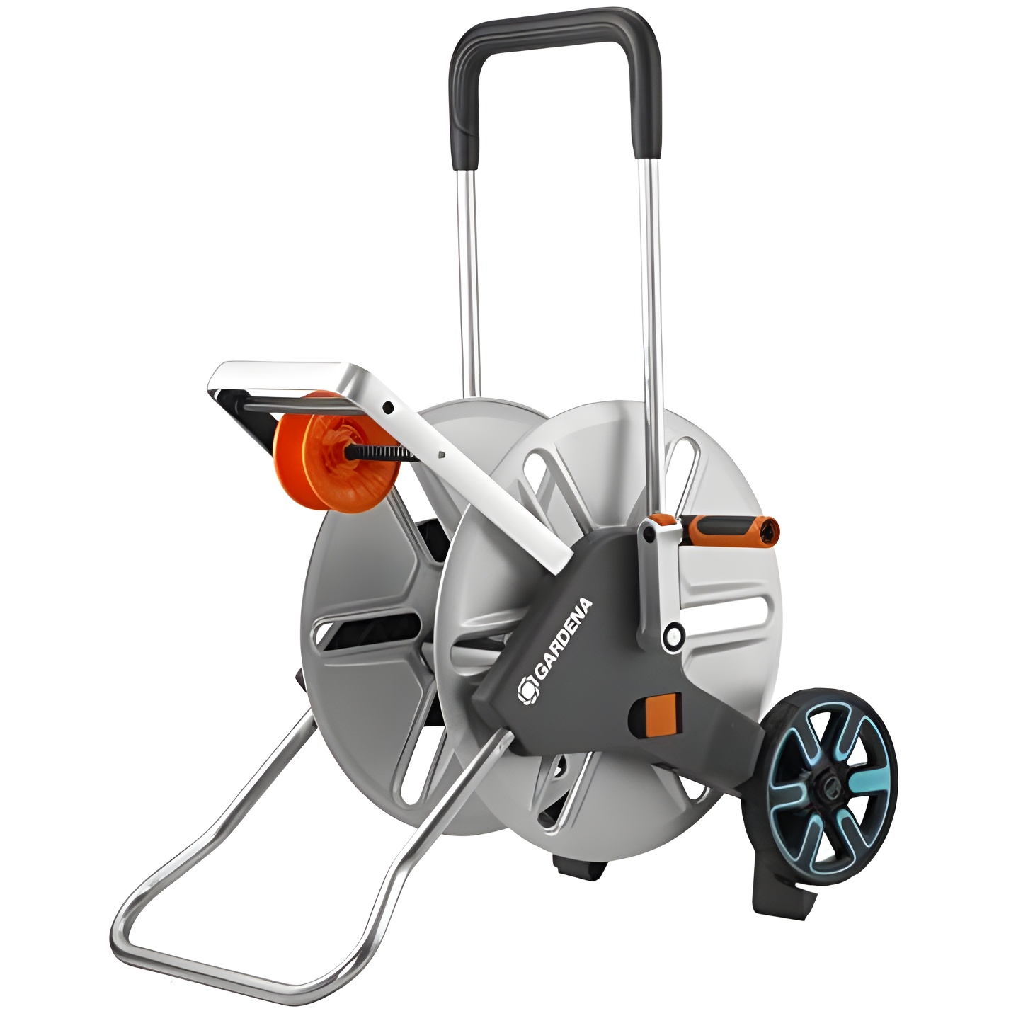Gardena Aquaroll L Easy Metal: Carro Portamanguera Grande con Bastidor Metálico