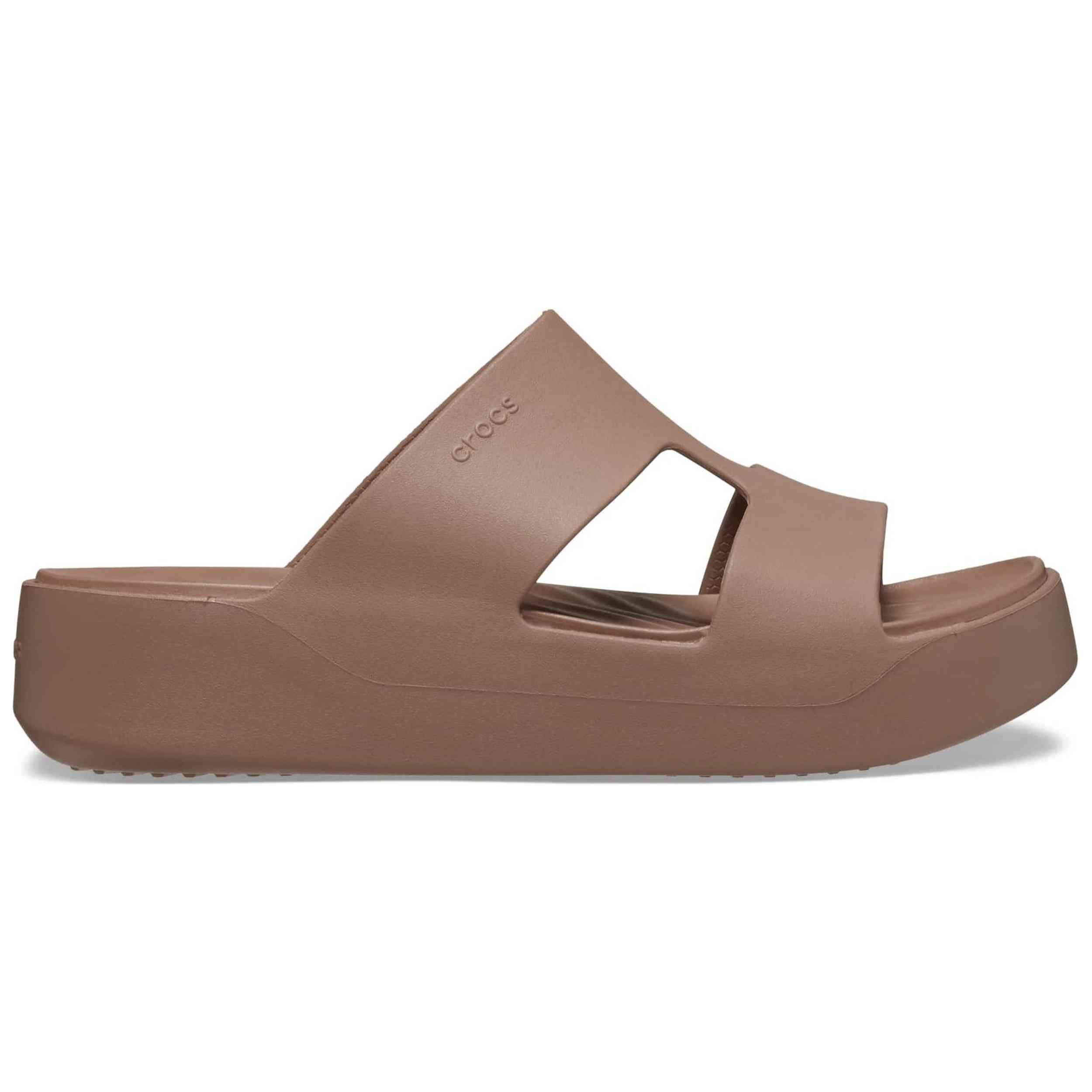 Sandalias Crocs modelo Getaway Platform Toe Loop para Mujer en color Beige