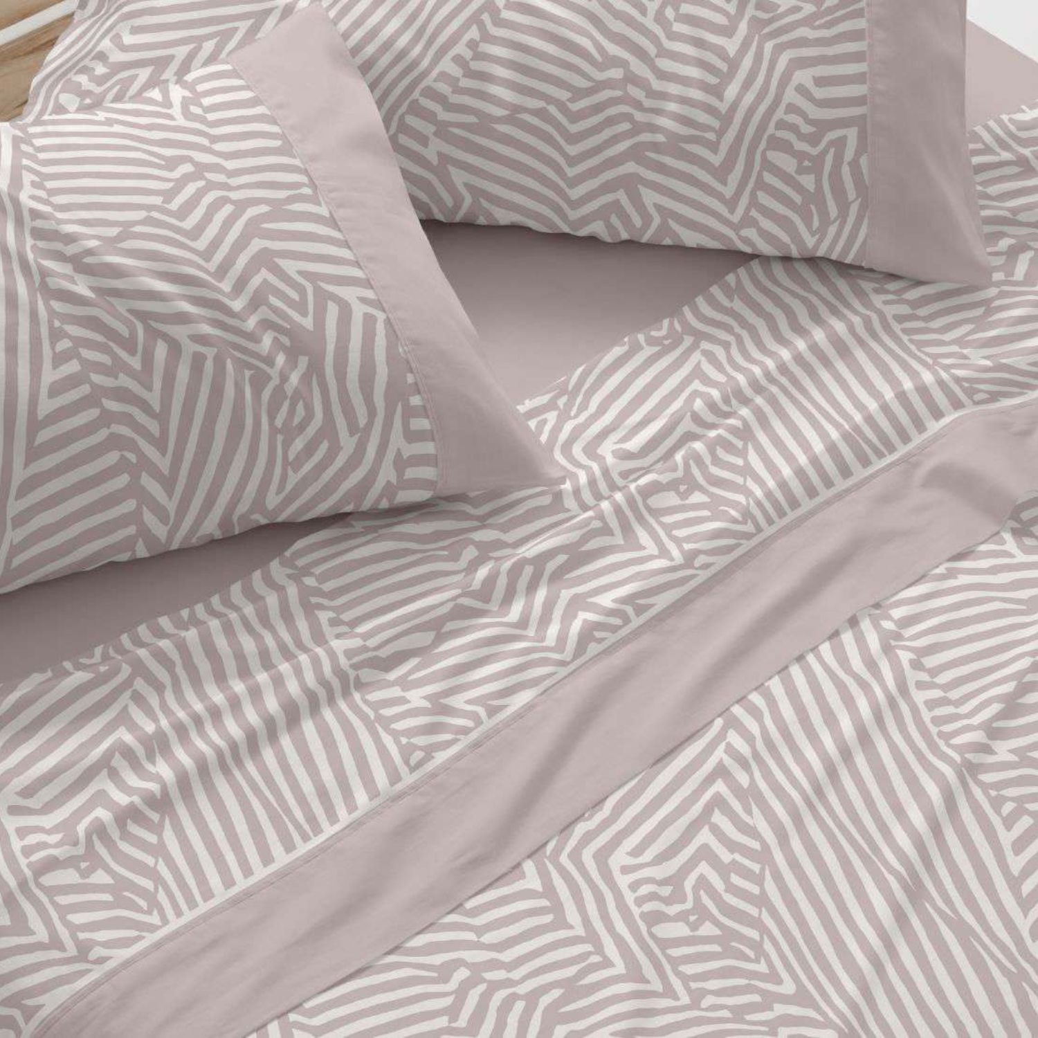 Juego Sábanas BURRITO BLANCO 50% Algodón Diseño Animal Print Salvia - Tacto Suave, Fácil Planchado, Alta Durabilidad - Cama 90-200cm