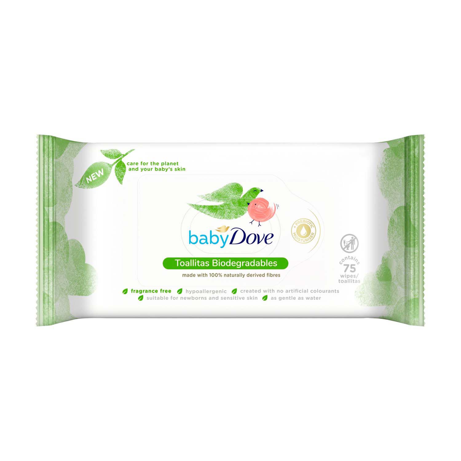 Dove - Baby Dove Toallitas Húmedas Biodegradables 75uds