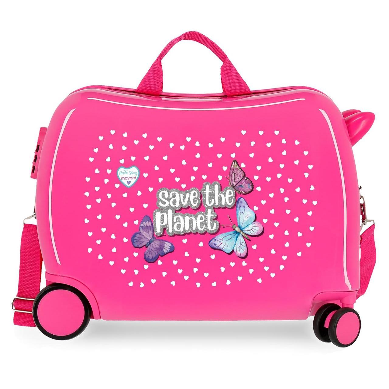 Maleta Infantil Movom Save the planet turquesa 38x50x20cm