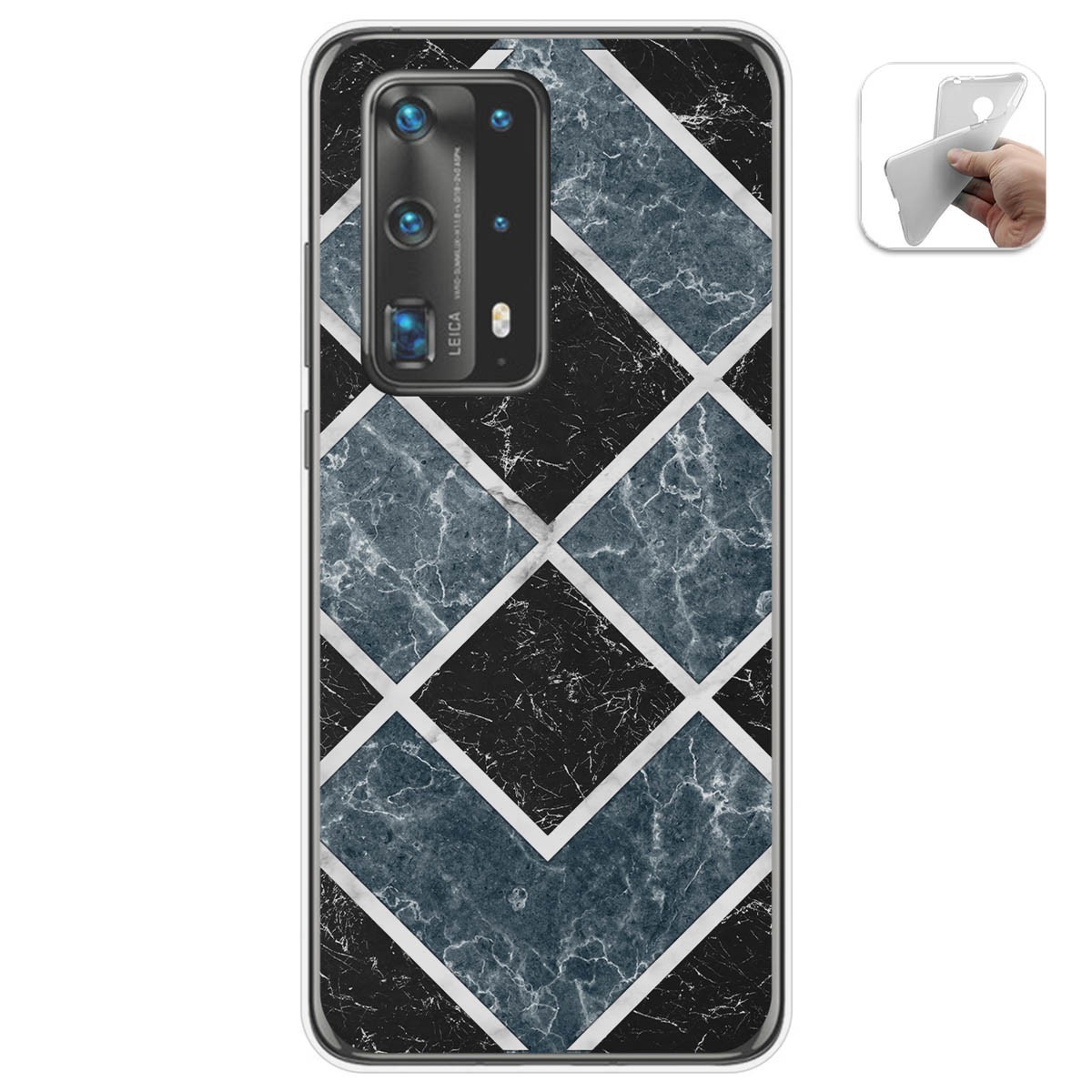 Tumundosmartphone Funda Gel Tpu para Huawei P40 Pro diseño Mármol 06 Dibujos