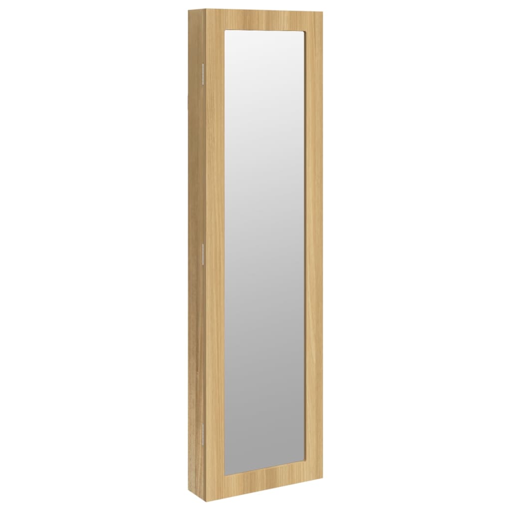 vidaXL Espejo con joyero de pared 30x8,5x106 cm armario de joyería Color Marrón,  Blanco,  Negro y mas