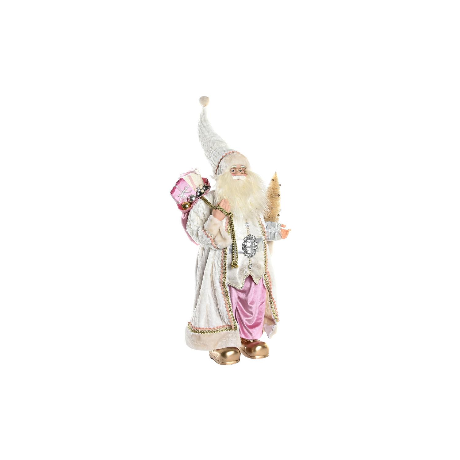 Figura Poliester Pvc 45X34X83 Rosa, Decoracióna de navidad para todos los hogares, Navidad Fantasia