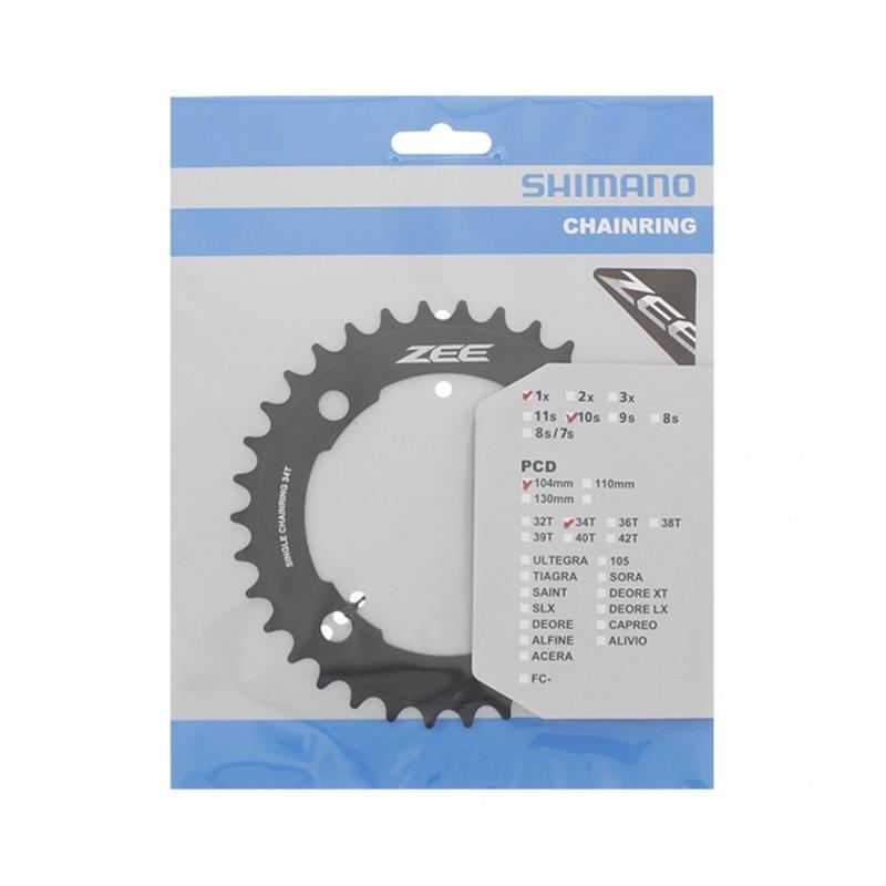 Shimano - Plato 34D FC-M640 para bicicletas de montaña y carretera, compatible con bielas Shimano de 10 velocidades, ideal para reparación y mantenimiento profesional