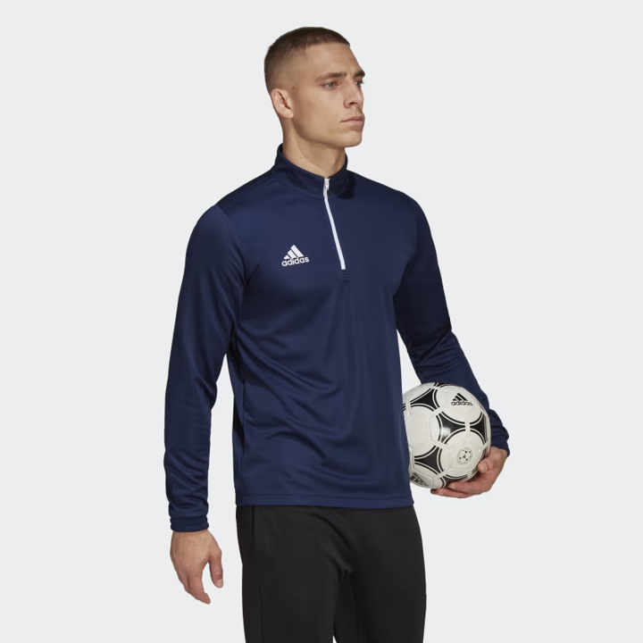 Adidas Sudadera Deportiva Entrenamiento Entrada 22 para Hombre, Azul, Rojo y Negro