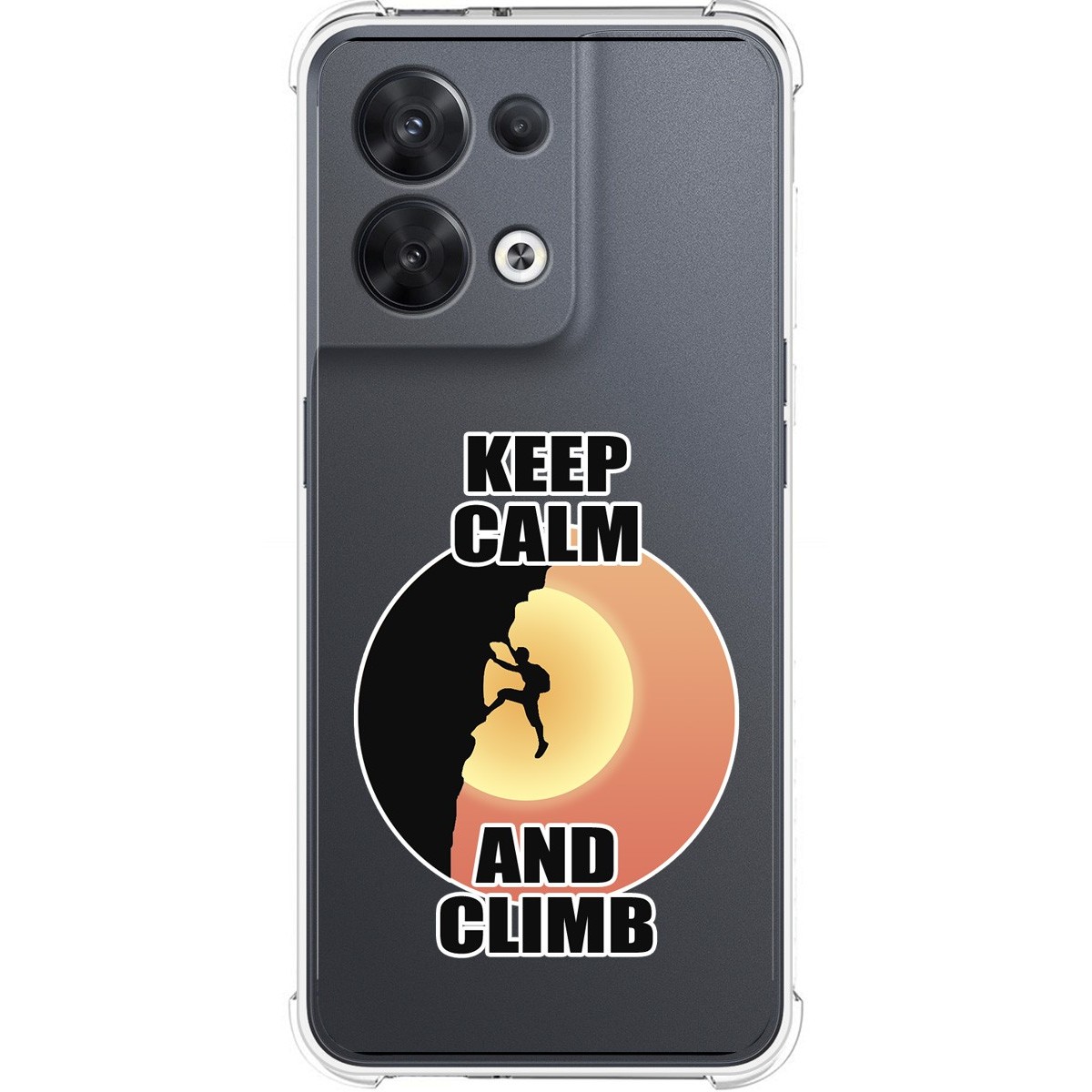 Funda Silicona Antigolpes para Oppo Reno 8 5G diseño Hombre Escalada Dibujos