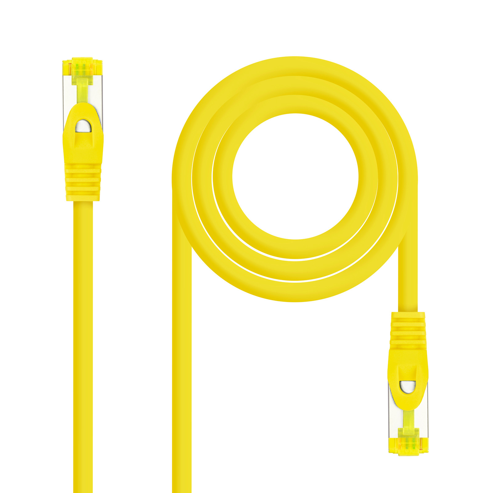 Nanocable Latiguillo RJ45 Cat6a S/FTP CU LSZH 2m Amarillo 100% Cobre