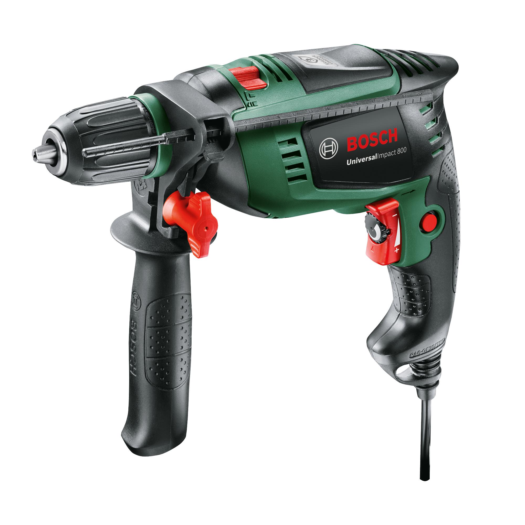 Bosch - Taladro Percutor con Cable - UniversalImpact 800 - 800W, con Kickback Control y Maletín
