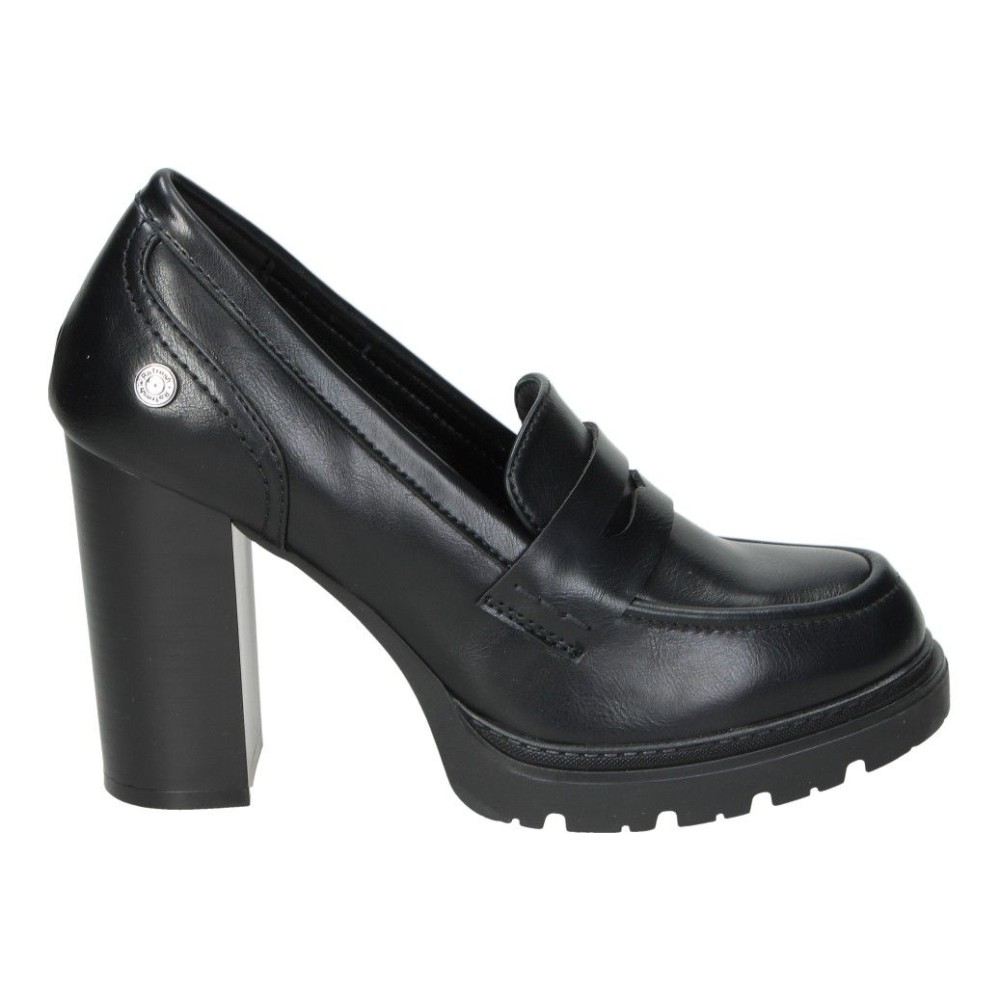 REFRESH | Zapatos de Tacón Refresh para Mujer – Zapato Cómodo en Color Negro – Mocasines con Tacón – Zapatos Sin Cierre – Slip On – Tacón Alto y Cómodo – Cómodos – Estilo Casual – Combinables – Modelo 172927